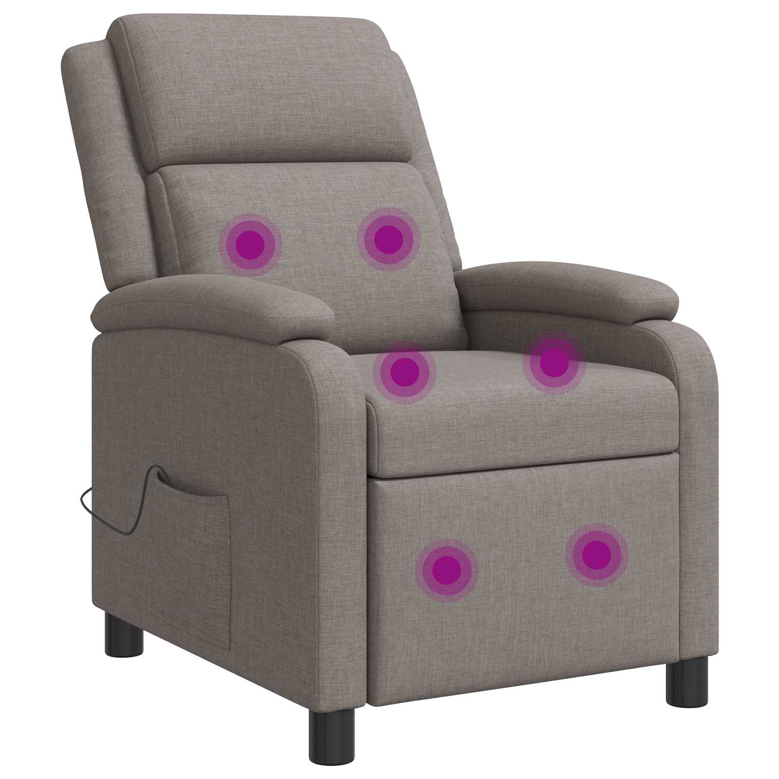 vidaXL Relaxfauteuil Lichtgrijs Stof