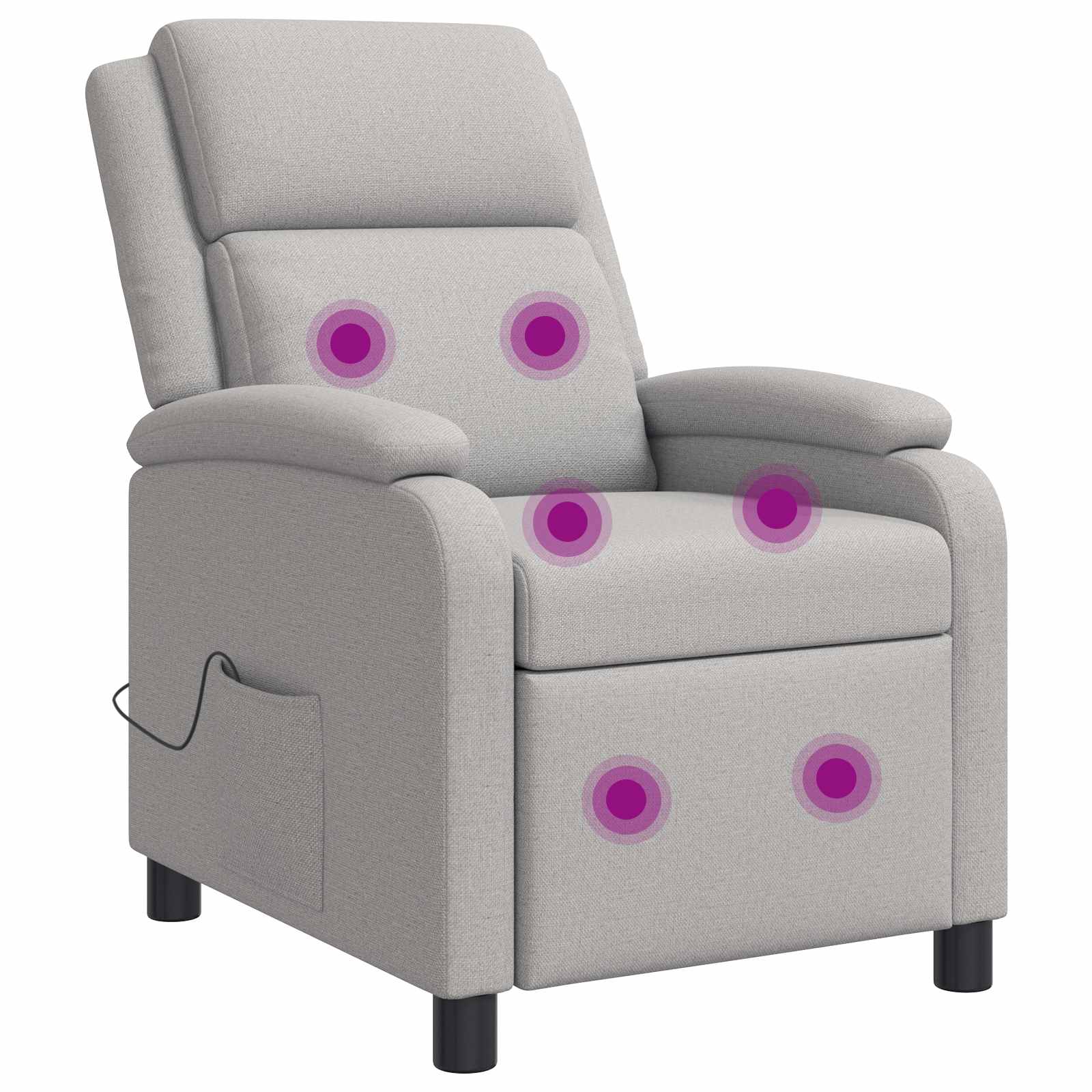 vidaXL Relaxfauteuil Lichtgrijs Stof