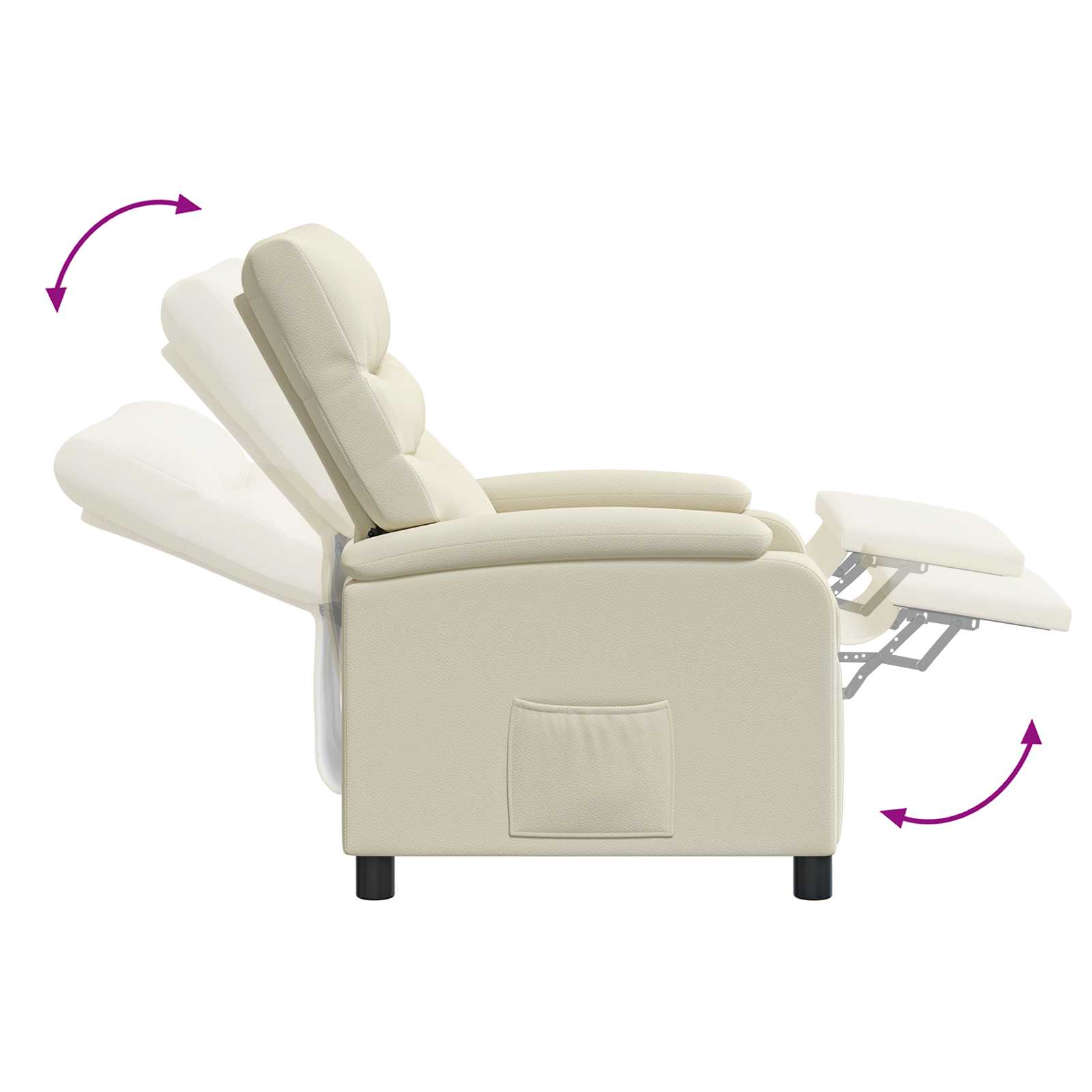 vidaXL Relaxfauteuil Zwart Kunstleer