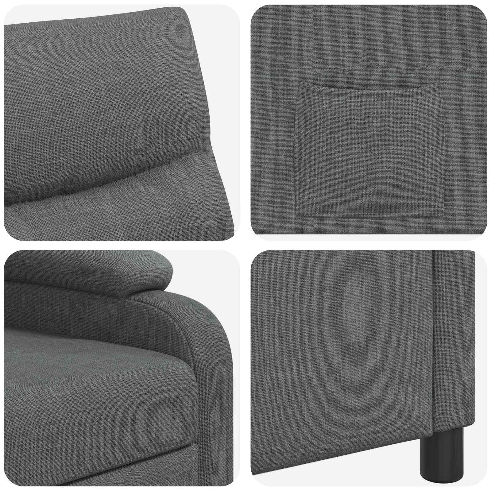 vidaXL Relaxfauteuil Lichtgrijs Stof