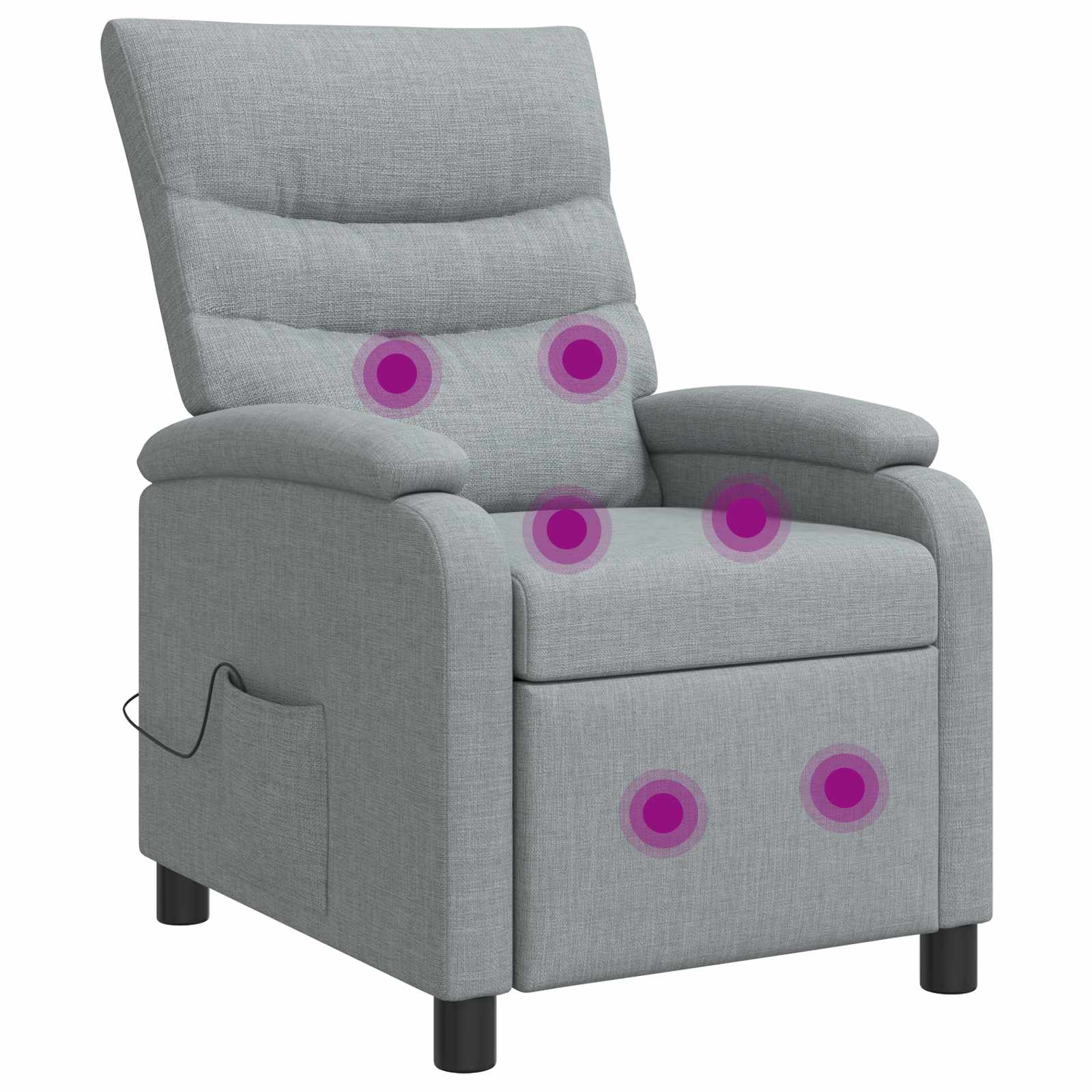 vidaXL Relaxfauteuil Lichtgrijs Stof