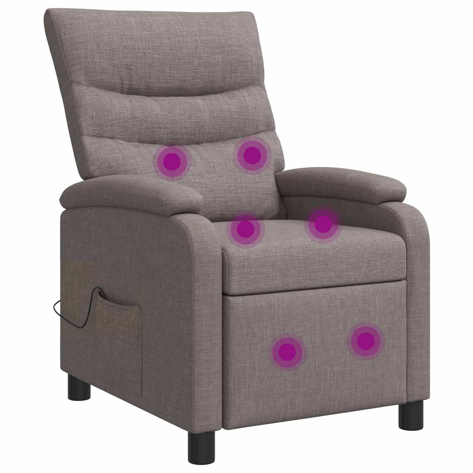 vidaXL Relaxfauteuil Lichtgrijs Stof