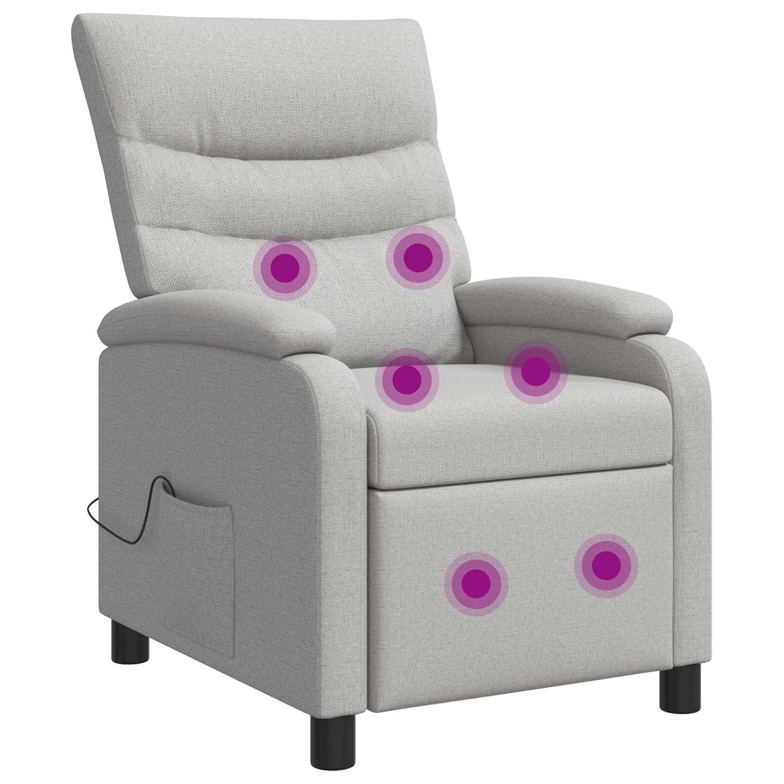 vidaXL Relaxfauteuil Lichtgrijs Stof
