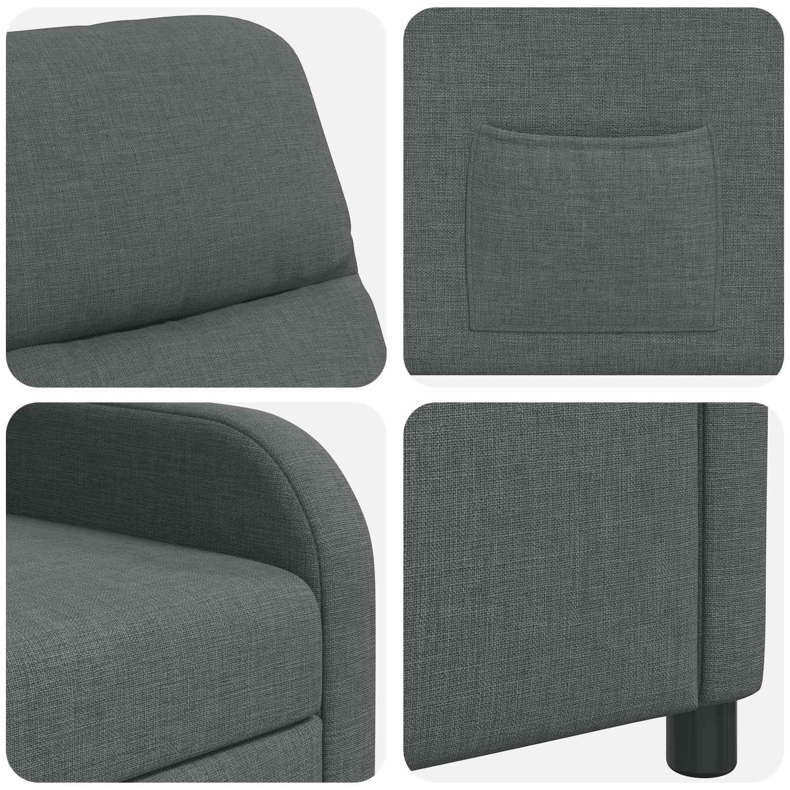 vidaXL Relaxfauteuil Lichtgrijs Stof