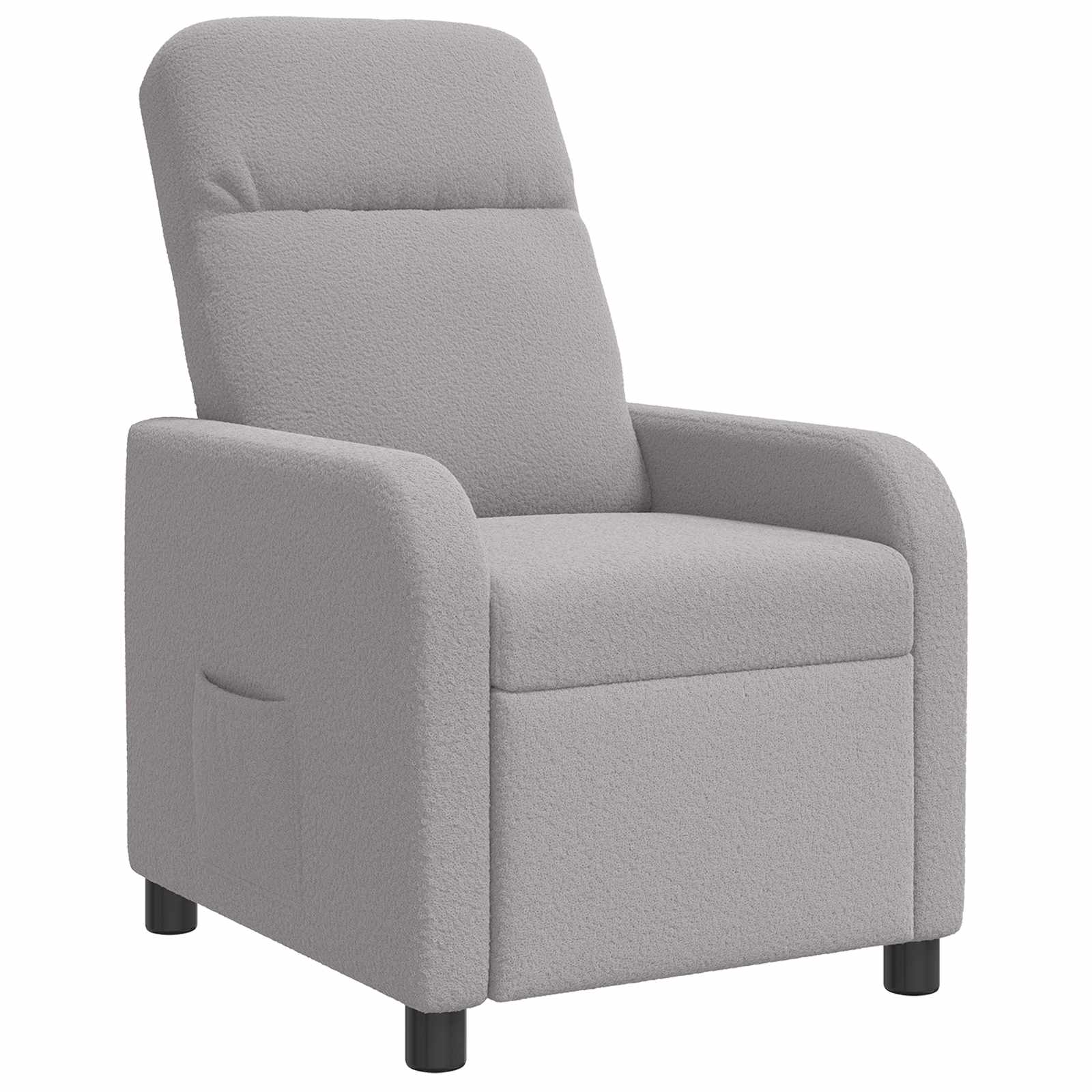 vidaXL Relaxfauteuil Lichtgrijs Bouclé