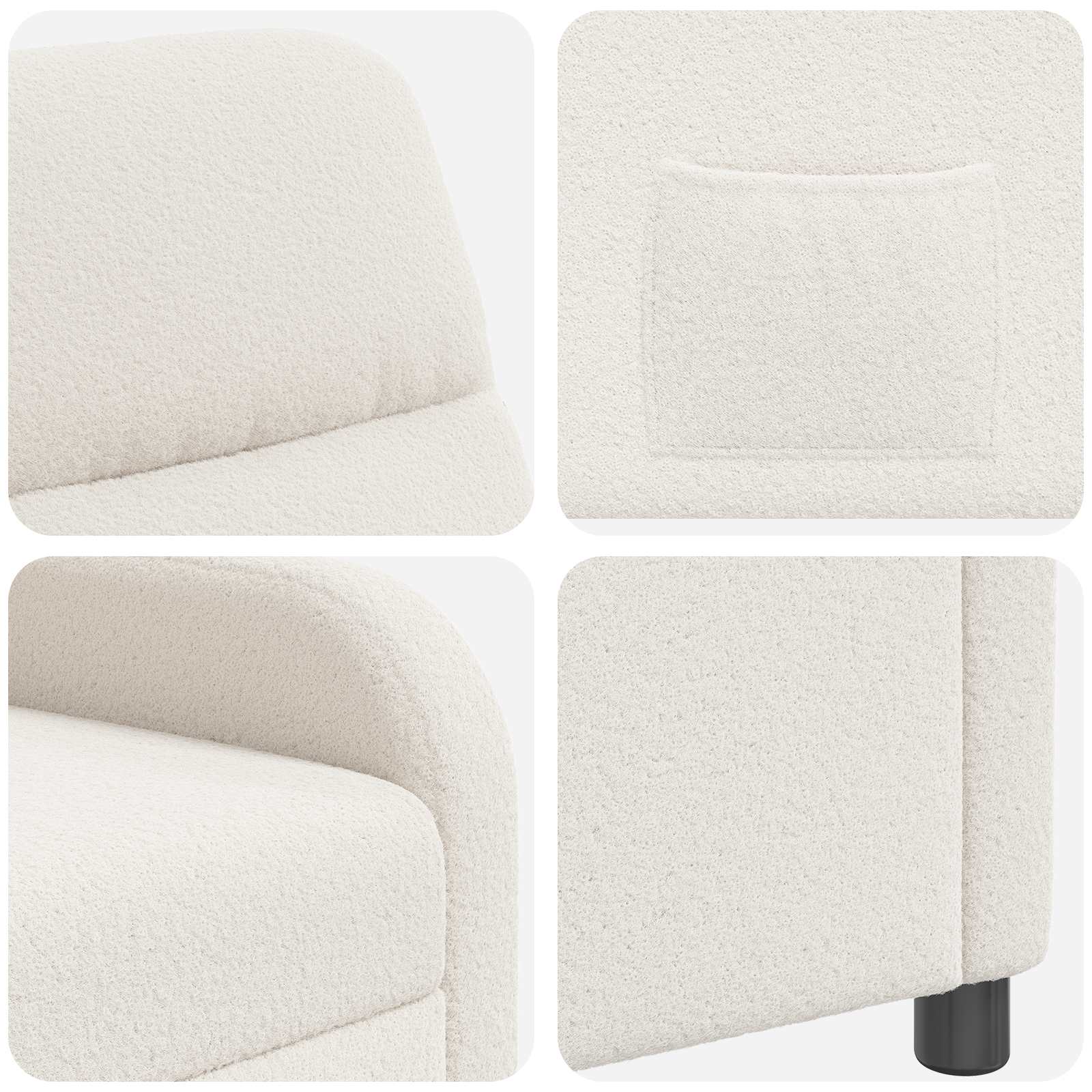 vidaXL Relaxfauteuil Lichtgrijs Bouclé