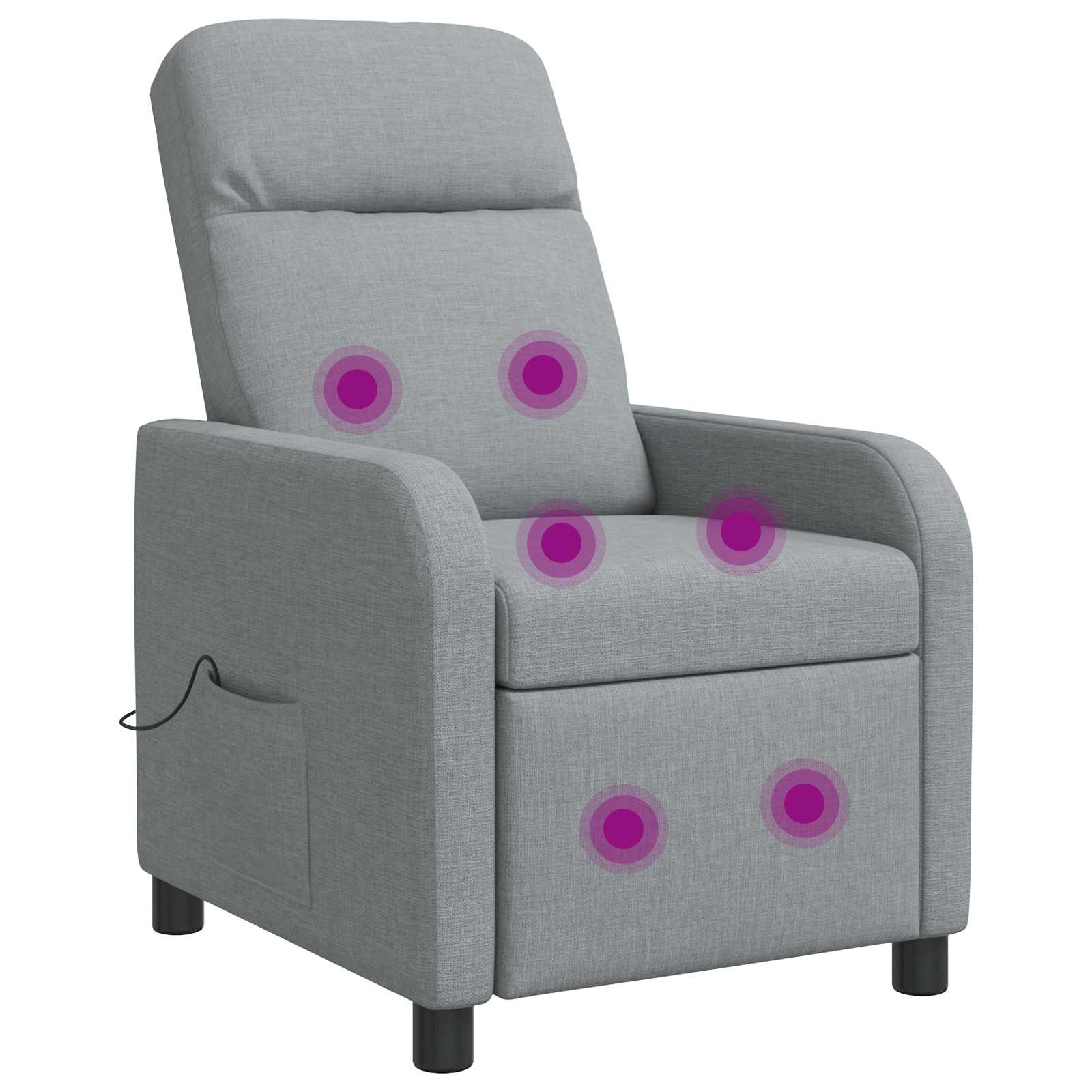 vidaXL Relaxfauteuil Lichtgrijs Stof