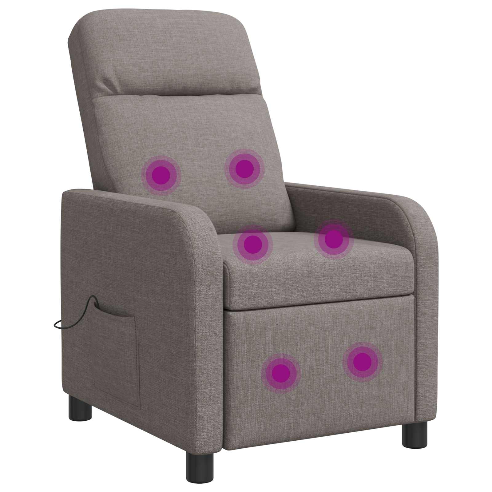 vidaXL Relaxfauteuil Lichtgrijs Stof
