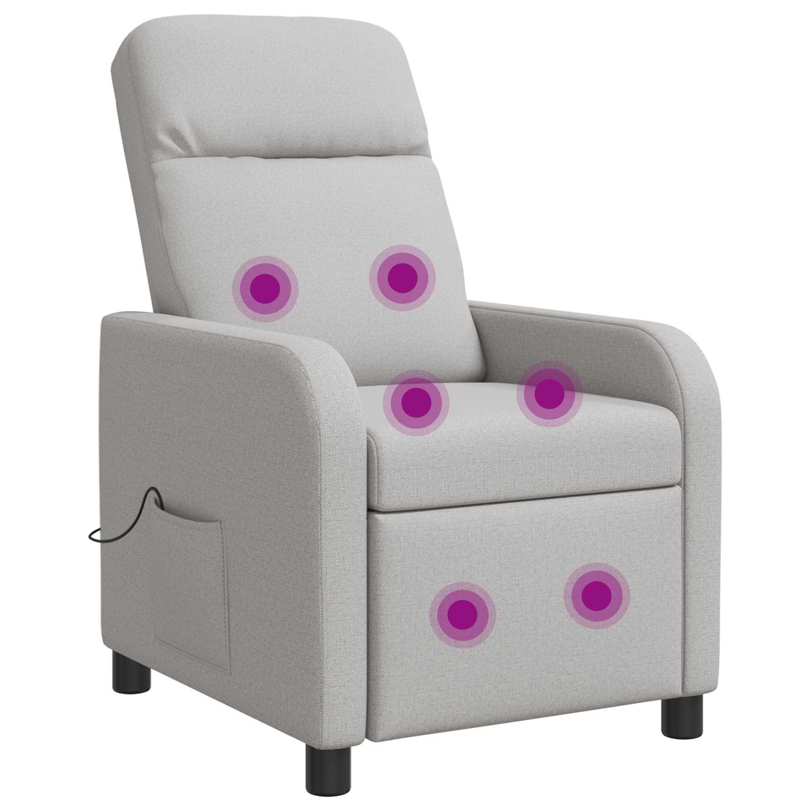 vidaXL Relaxfauteuil Lichtgrijs Stof
