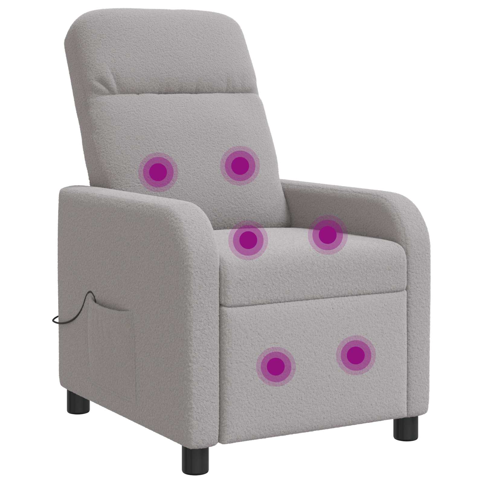 vidaXL Relaxfauteuil Lichtgrijs Bouclé