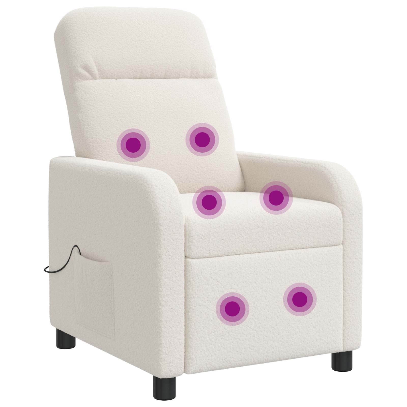 vidaXL Relaxfauteuil Lichtgrijs Bouclé