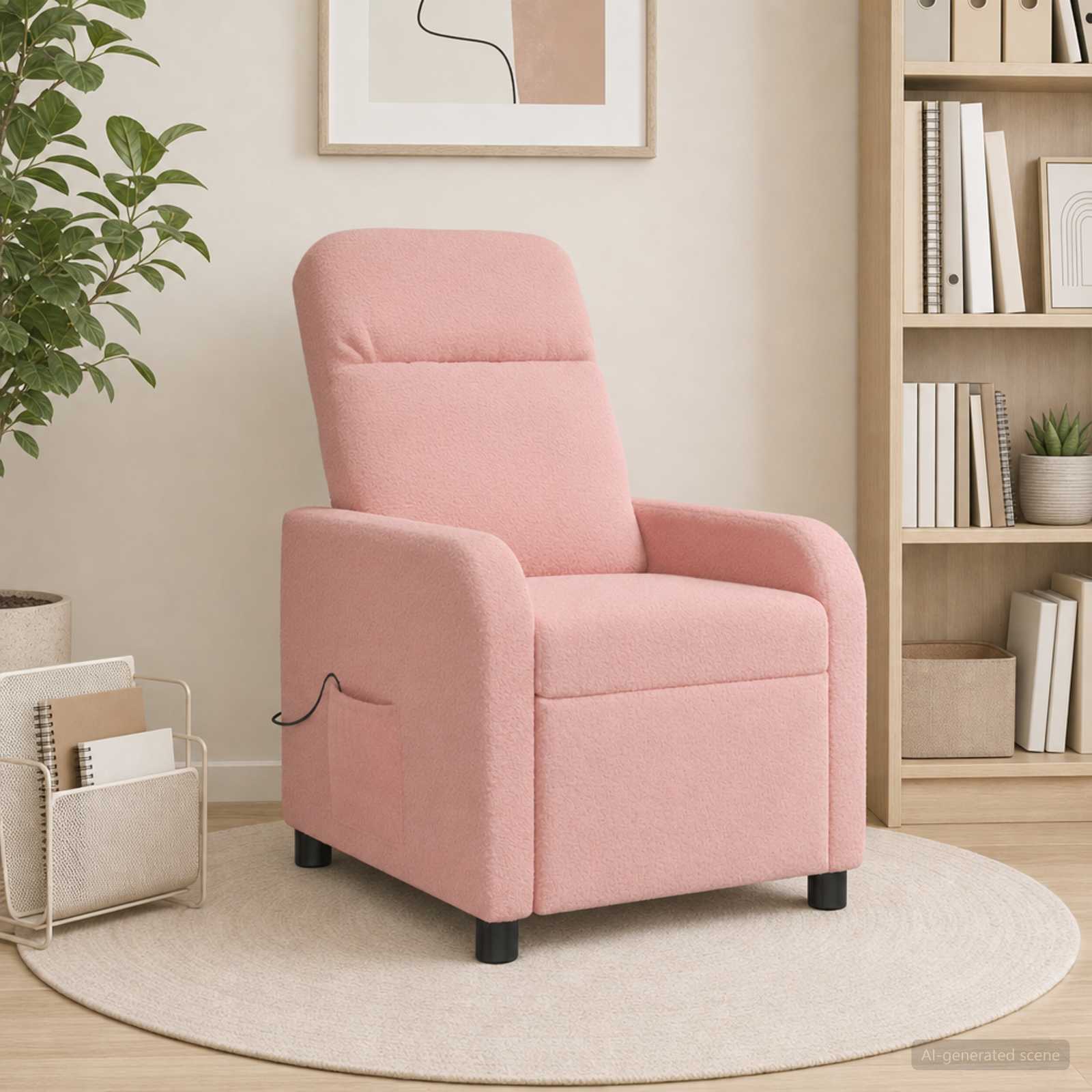 vidaXL Relaxfauteuil Lichtgrijs Bouclé