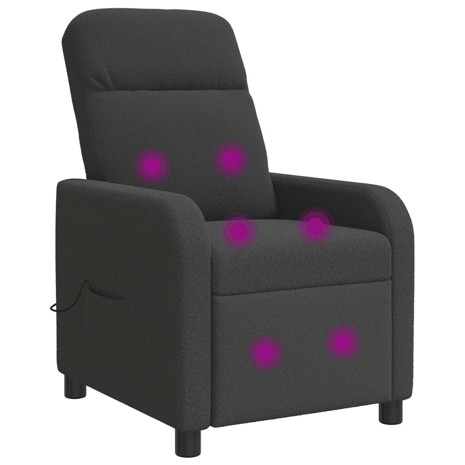 vidaXL Relaxfauteuil Lichtgrijs Bouclé
