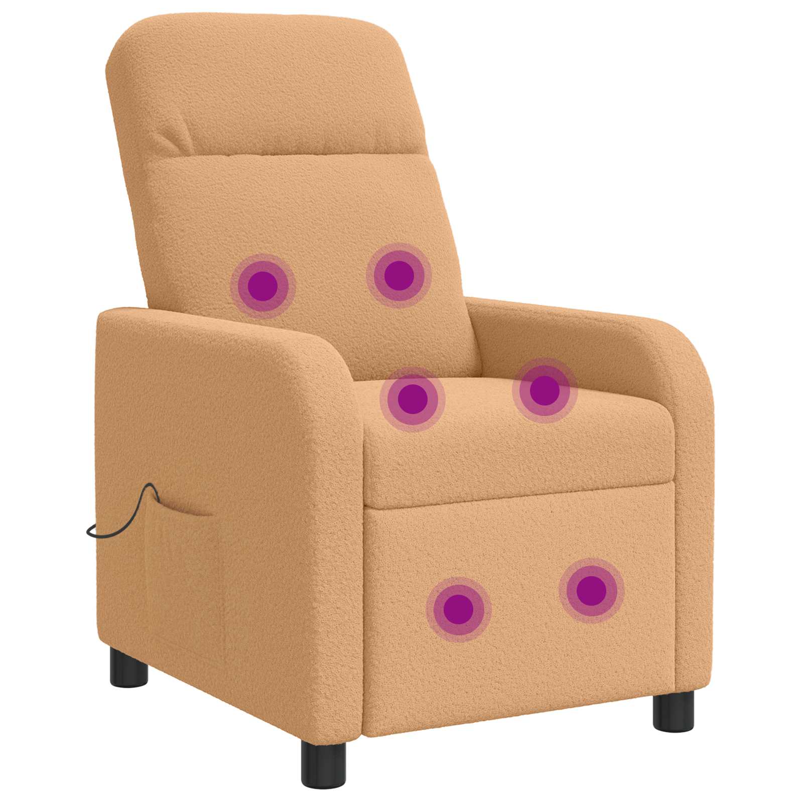 vidaXL Relaxfauteuil Lichtgrijs Bouclé