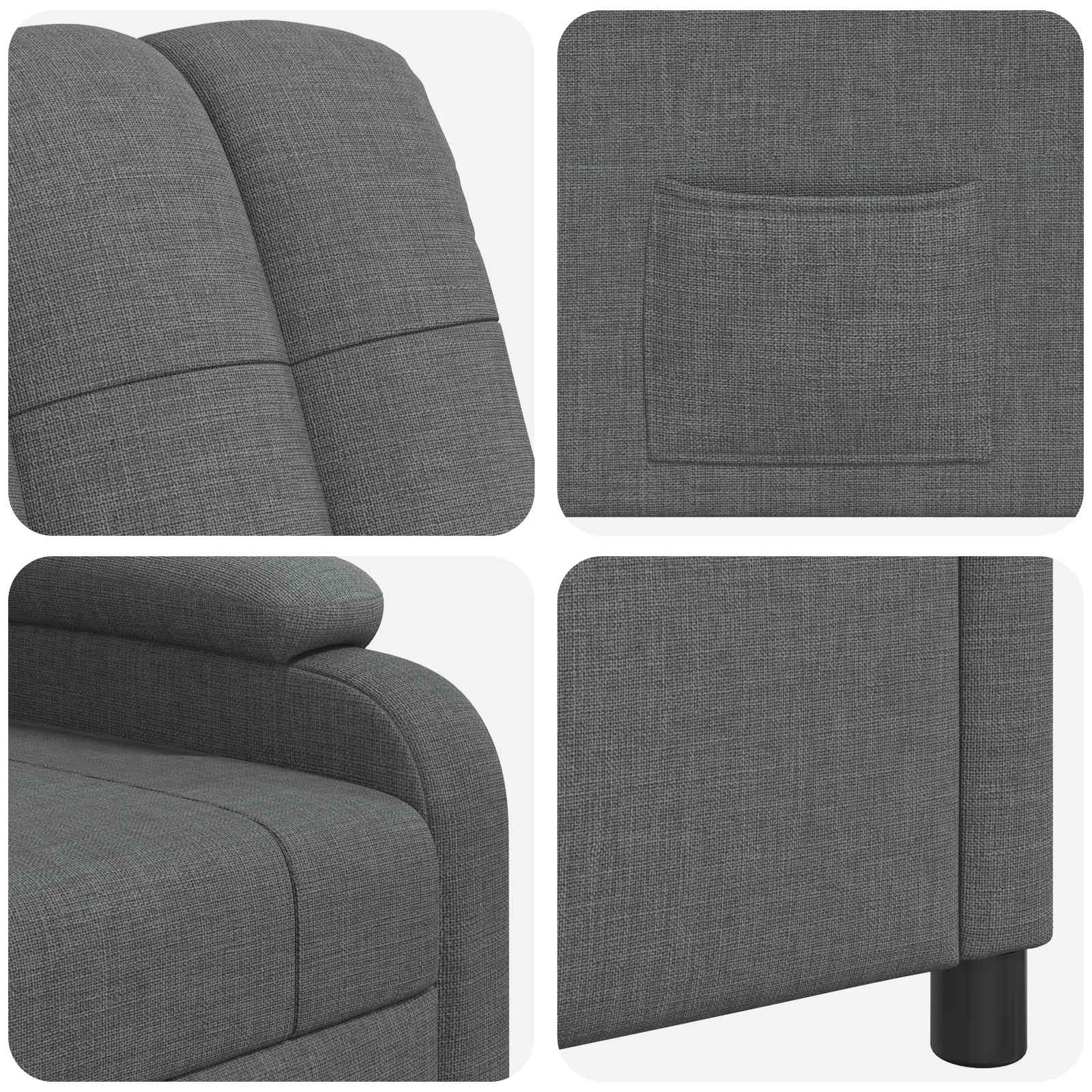 vidaXL Relaxfauteuil Lichtgrijs Stof