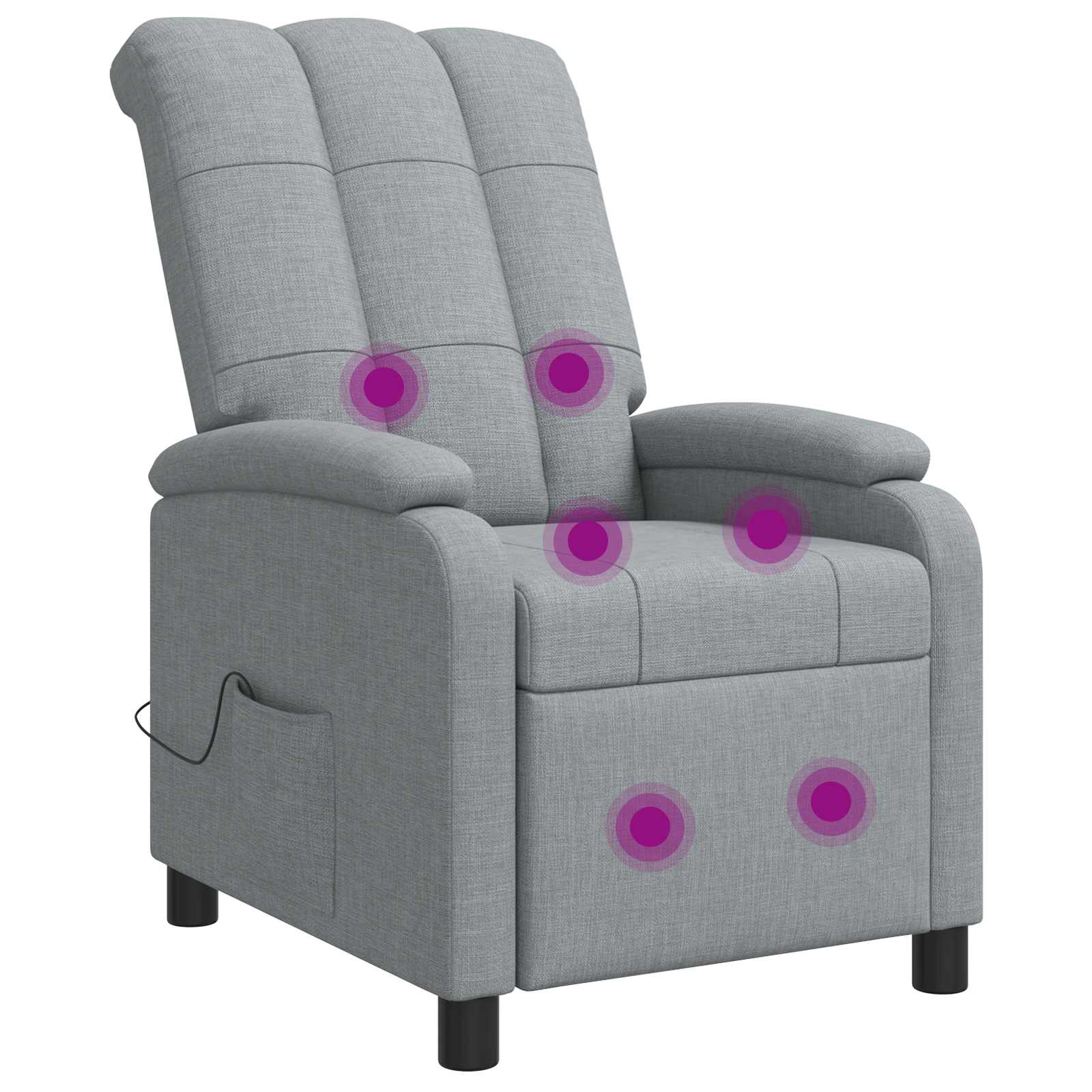 vidaXL Relaxfauteuil Lichtgrijs Stof