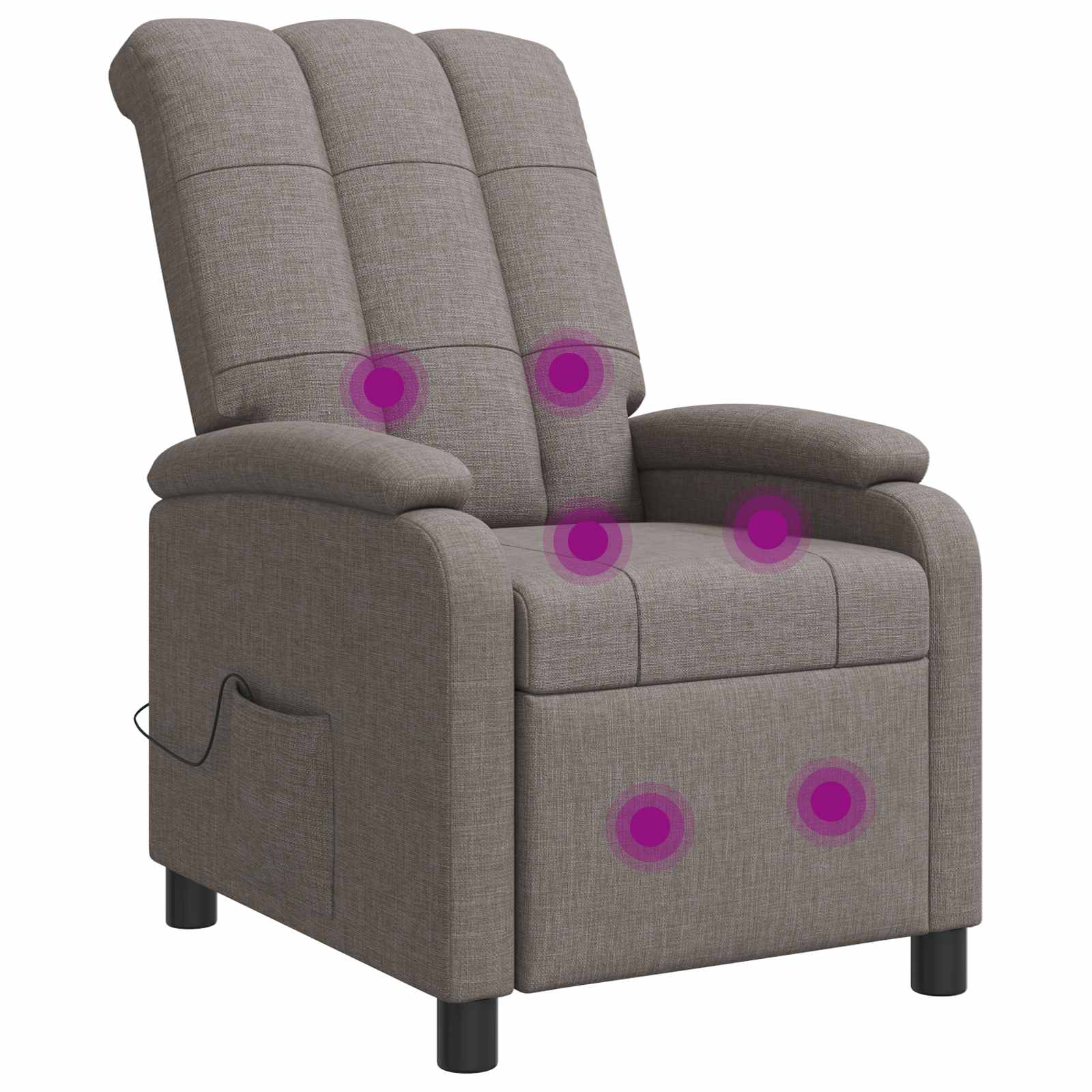 vidaXL Relaxfauteuil Lichtgrijs Stof