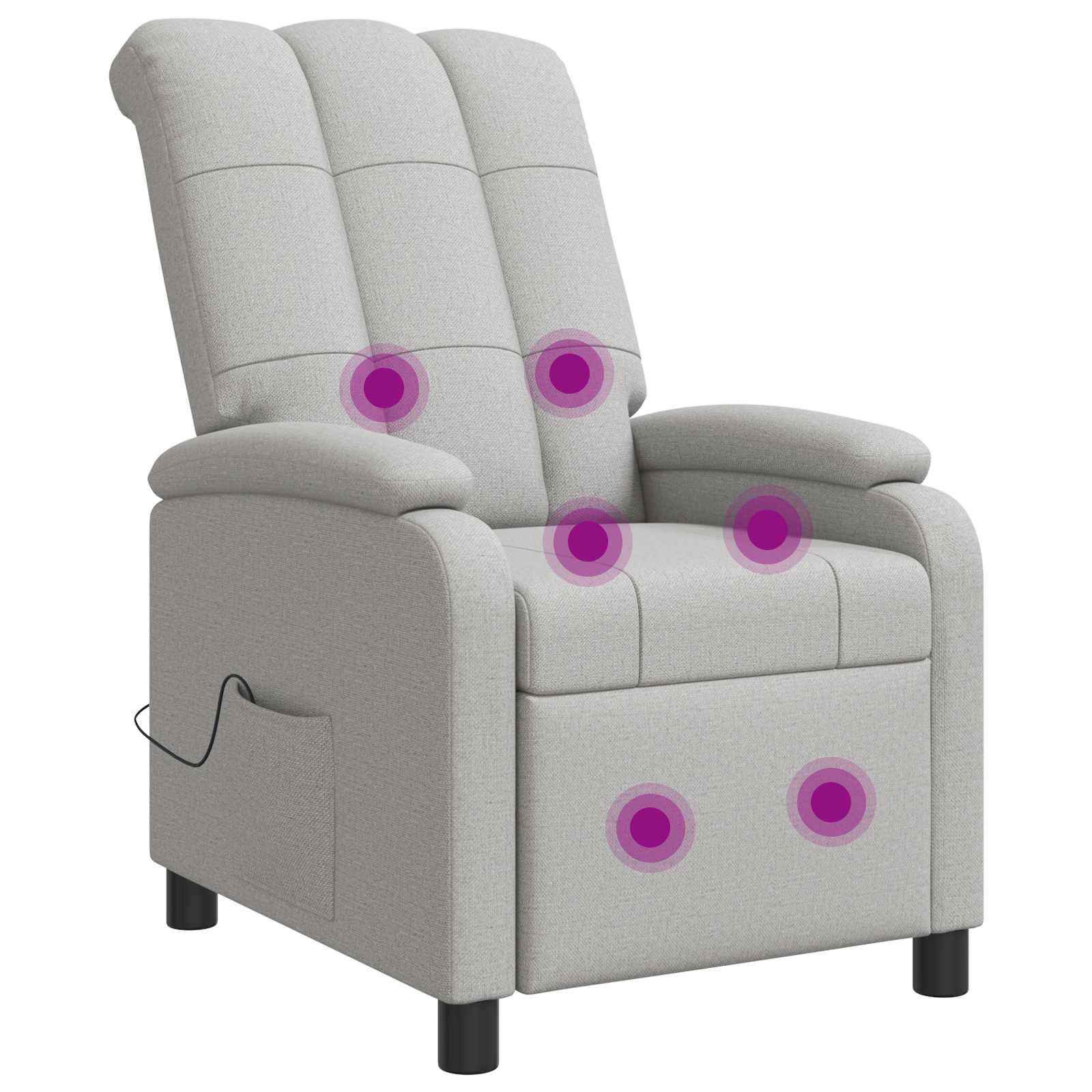 vidaXL Relaxfauteuil Lichtgrijs Stof