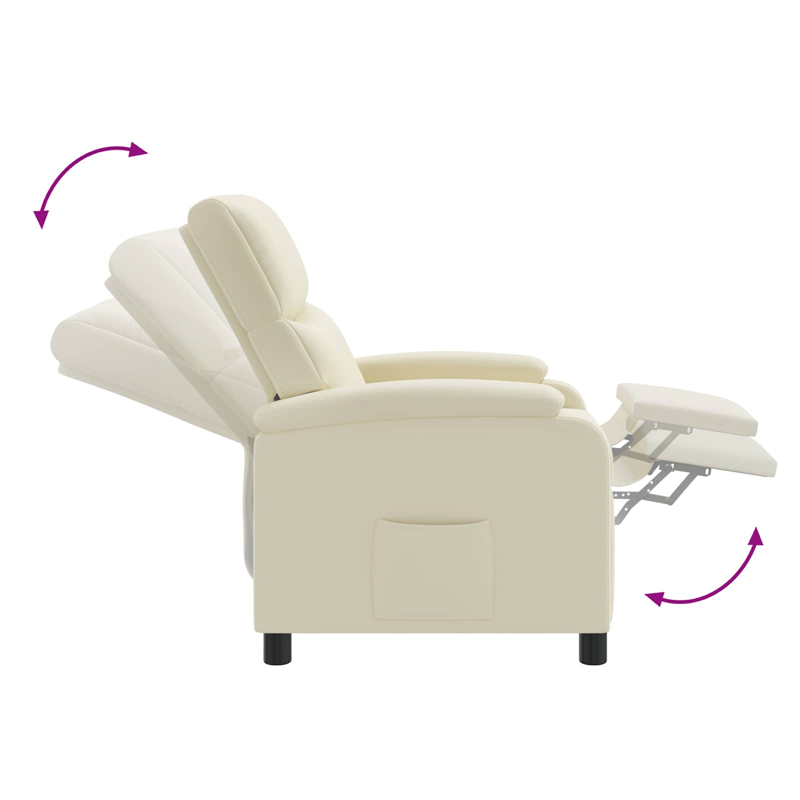 vidaXL Relaxfauteuil Zwart Kunstleer