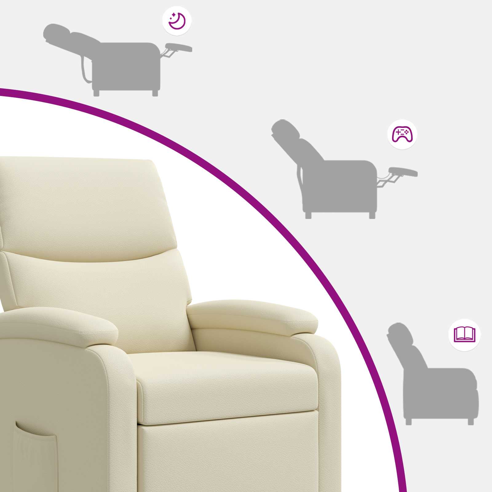 vidaXL Relaxfauteuil Zwart Kunstleer