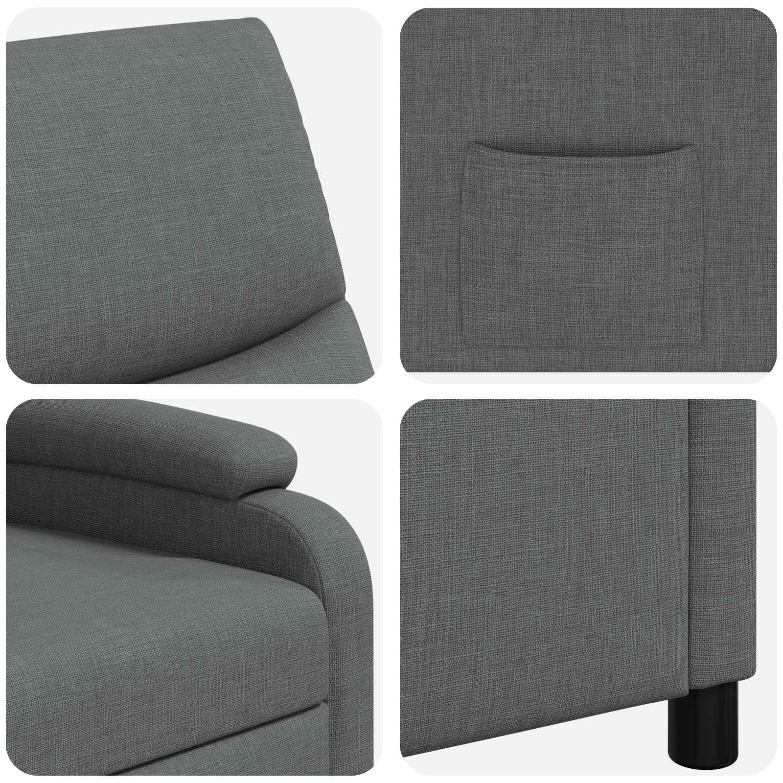 vidaXL Relaxfauteuil Lichtgrijs Stof