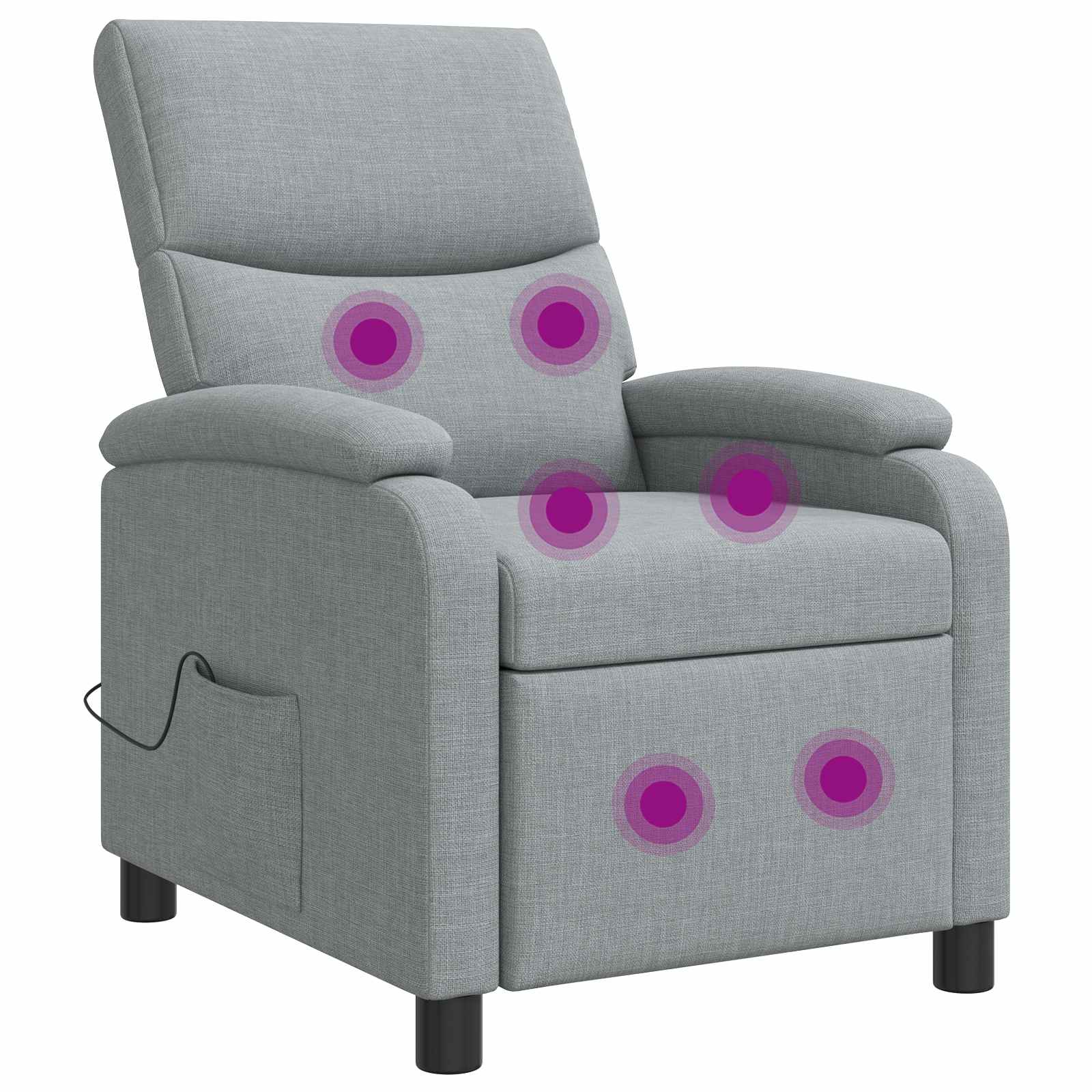 vidaXL Relaxfauteuil Lichtgrijs Stof