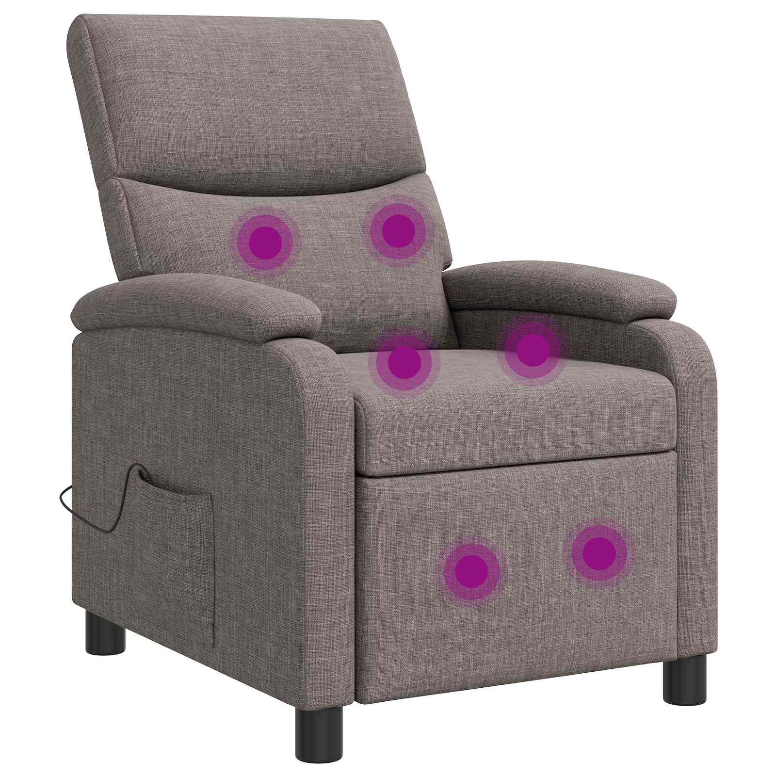 vidaXL Relaxfauteuil Lichtgrijs Stof
