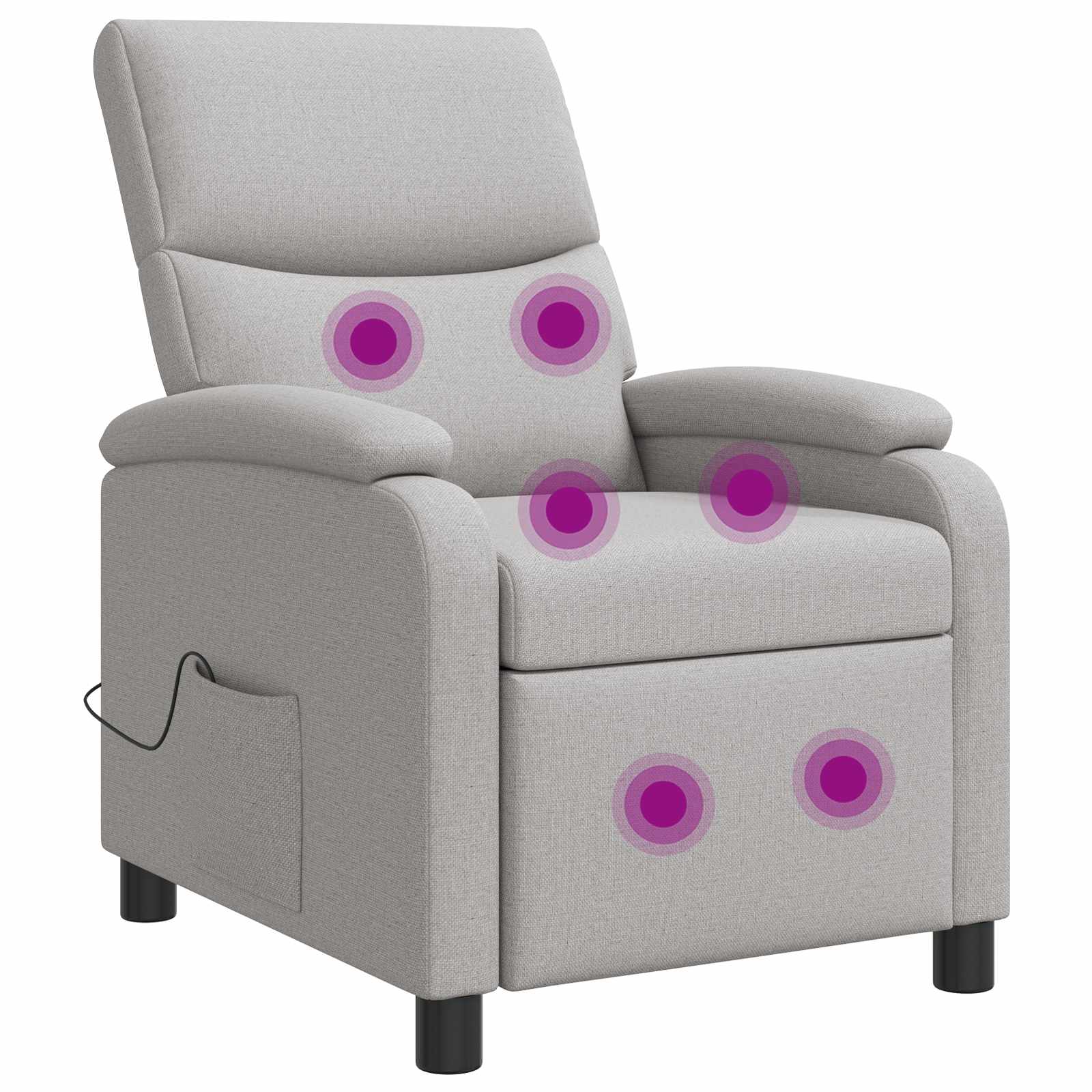 vidaXL Relaxfauteuil Lichtgrijs Stof