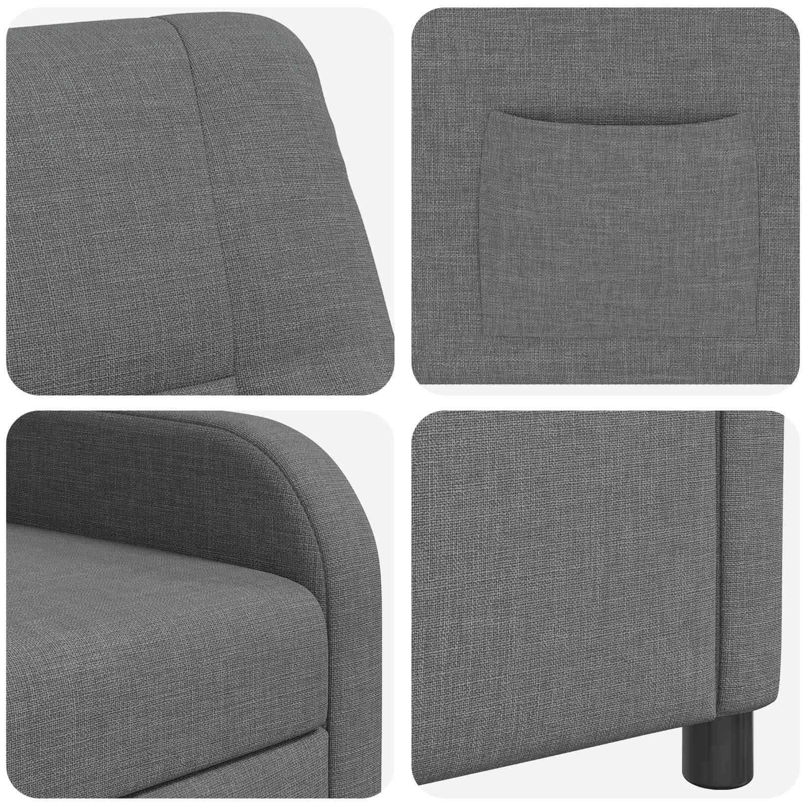 vidaXL Relaxfauteuil Lichtgrijs Stof
