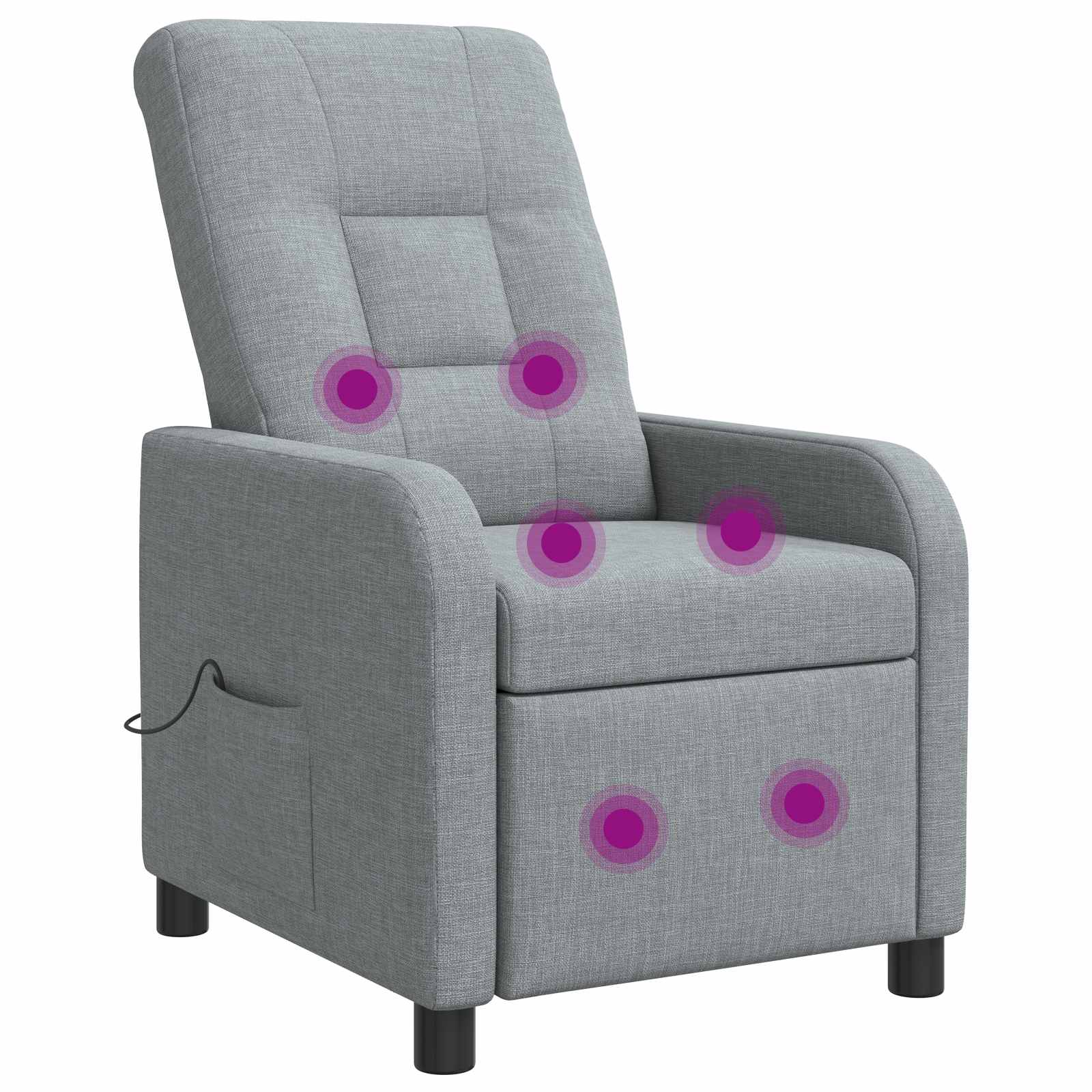 vidaXL Relaxfauteuil Lichtgrijs Stof