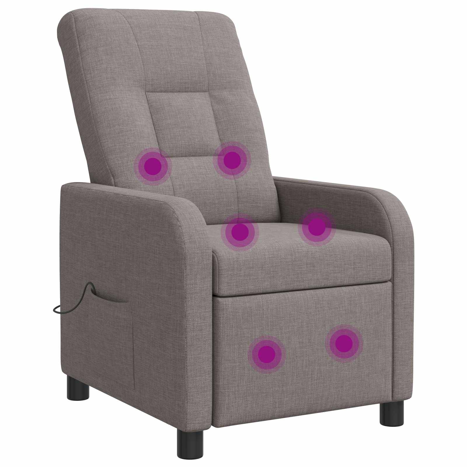 vidaXL Relaxfauteuil Lichtgrijs Stof