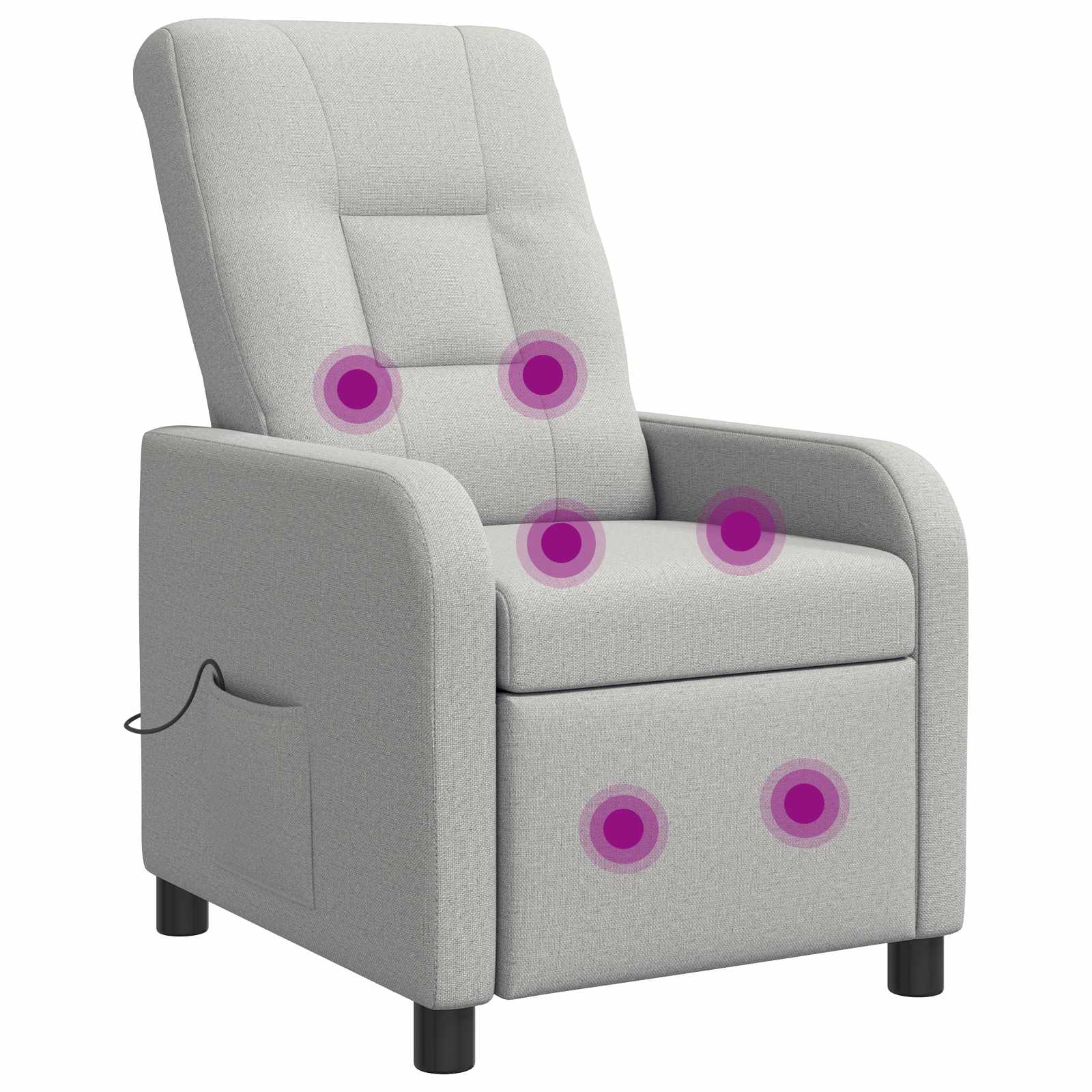 vidaXL Relaxfauteuil Lichtgrijs Stof