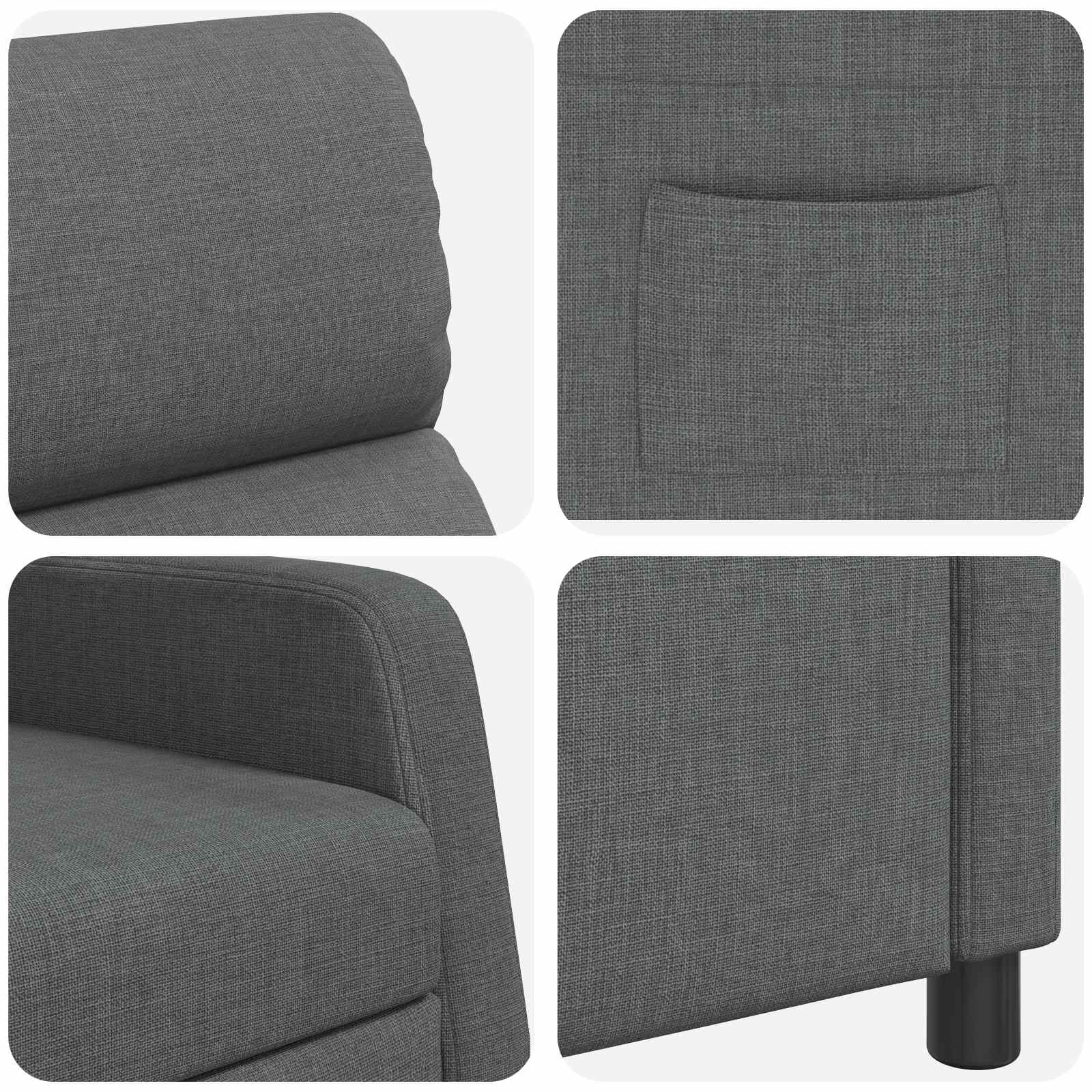vidaXL Relaxfauteuil Lichtgrijs Stof