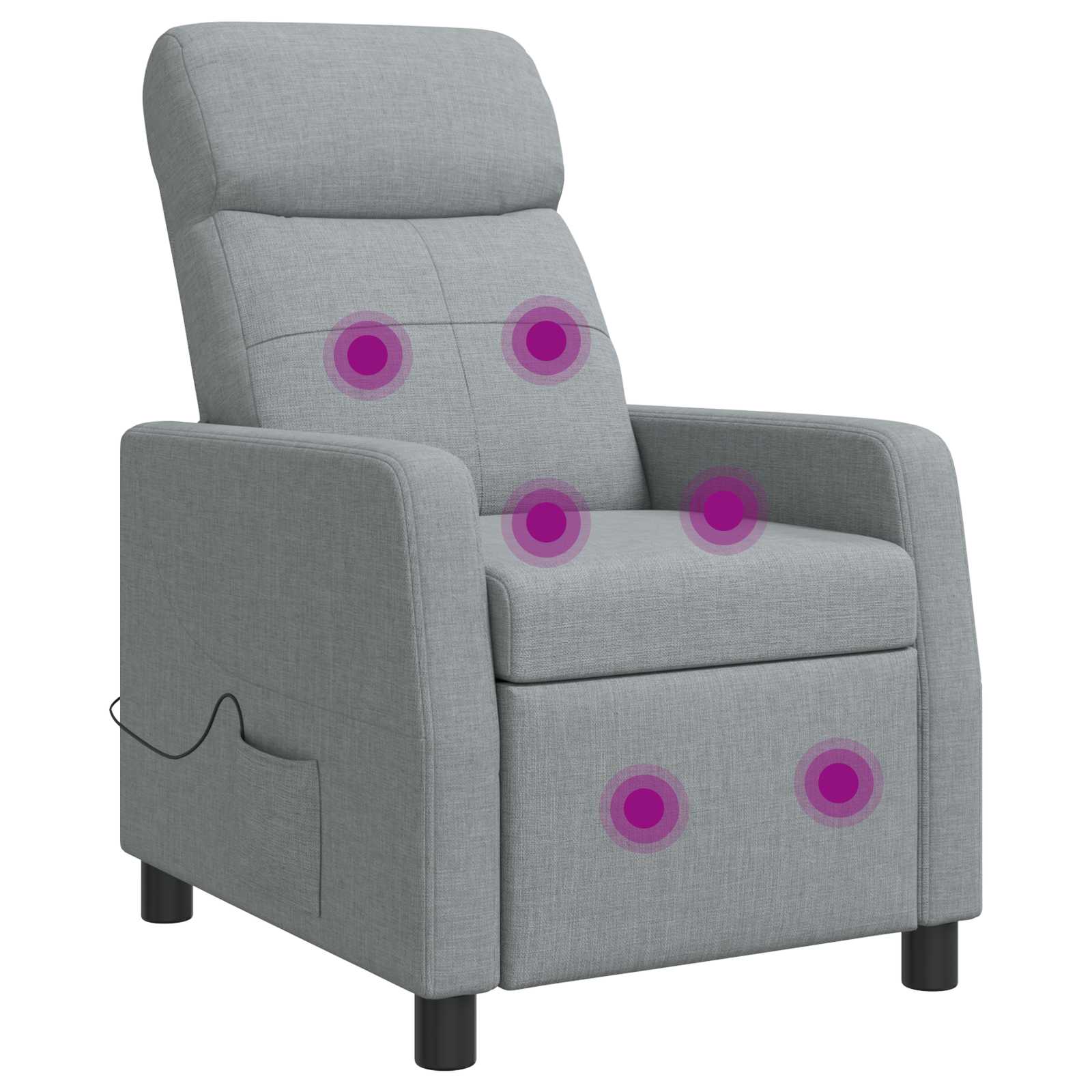 vidaXL Relaxfauteuil Lichtgrijs Stof