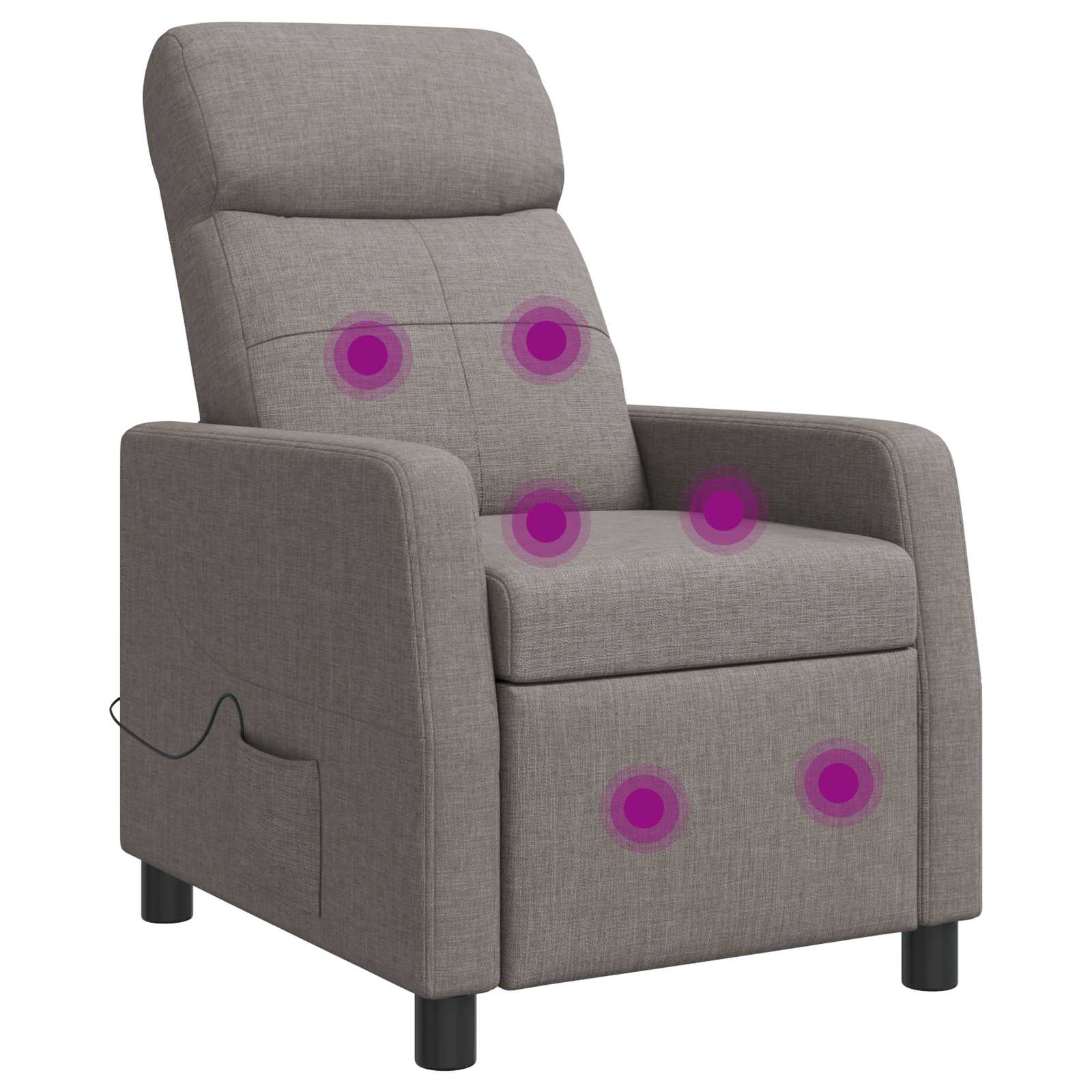 vidaXL Relaxfauteuil Lichtgrijs Stof