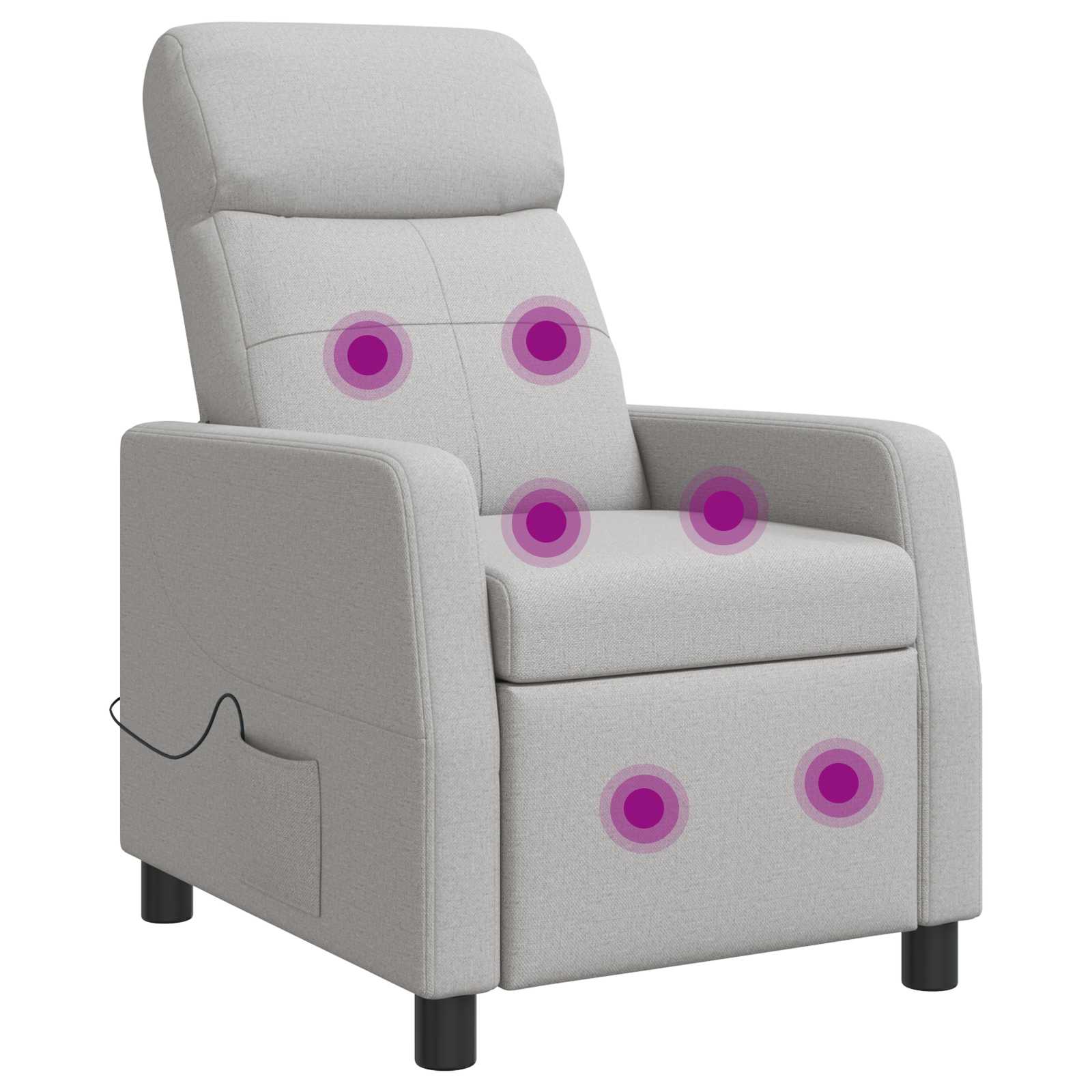 vidaXL Relaxfauteuil Lichtgrijs Stof