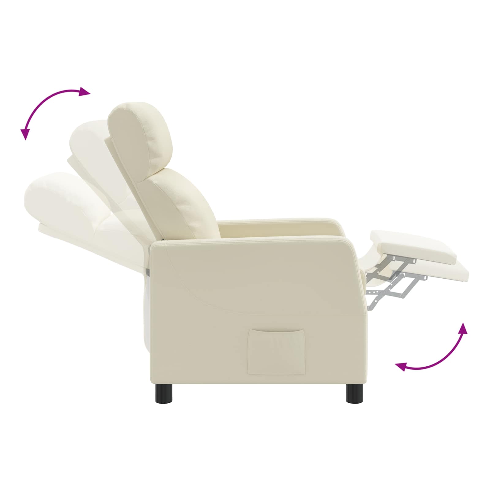 vidaXL Relaxfauteuil Zwart Kunstleer