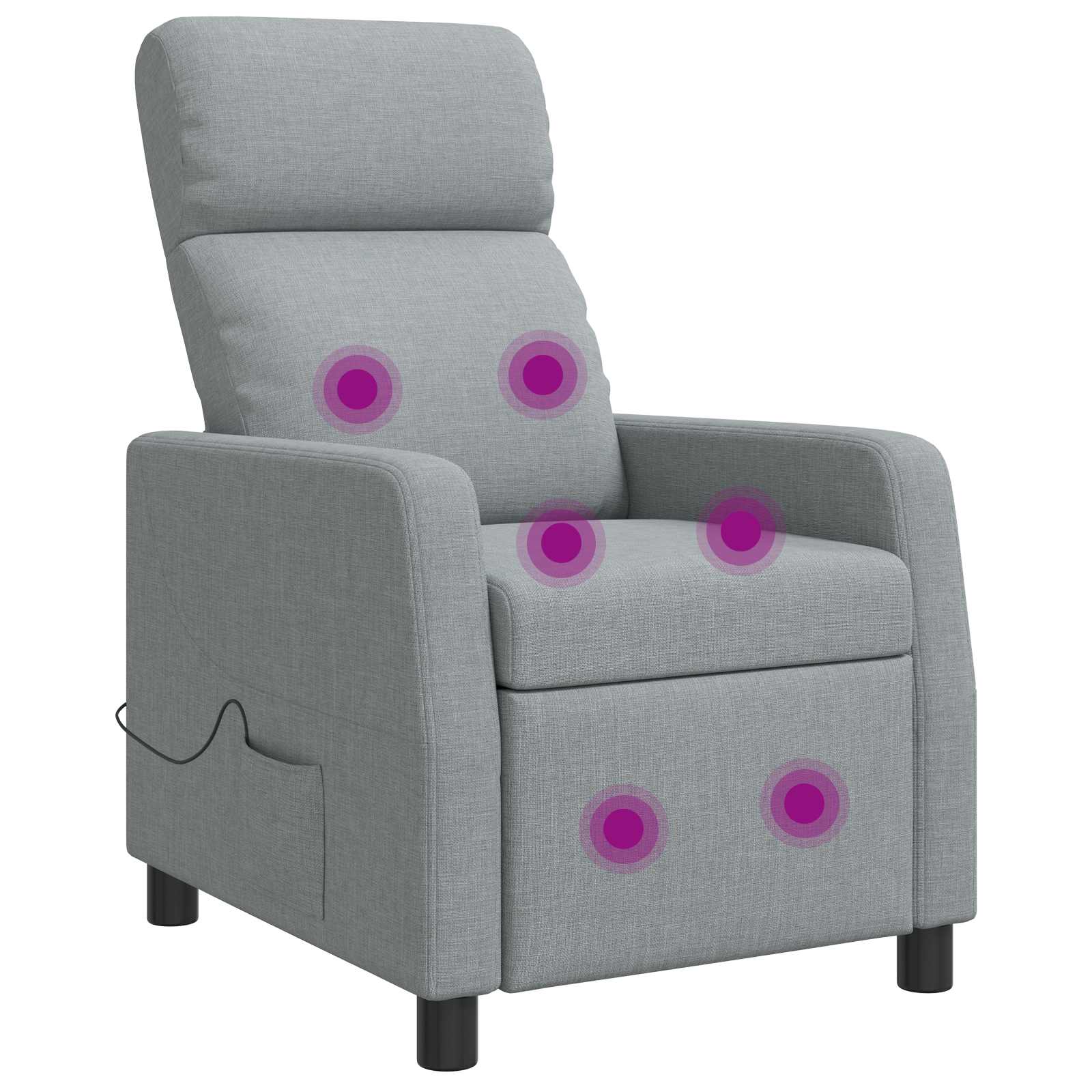 vidaXL Relaxfauteuil Lichtgrijs Stof