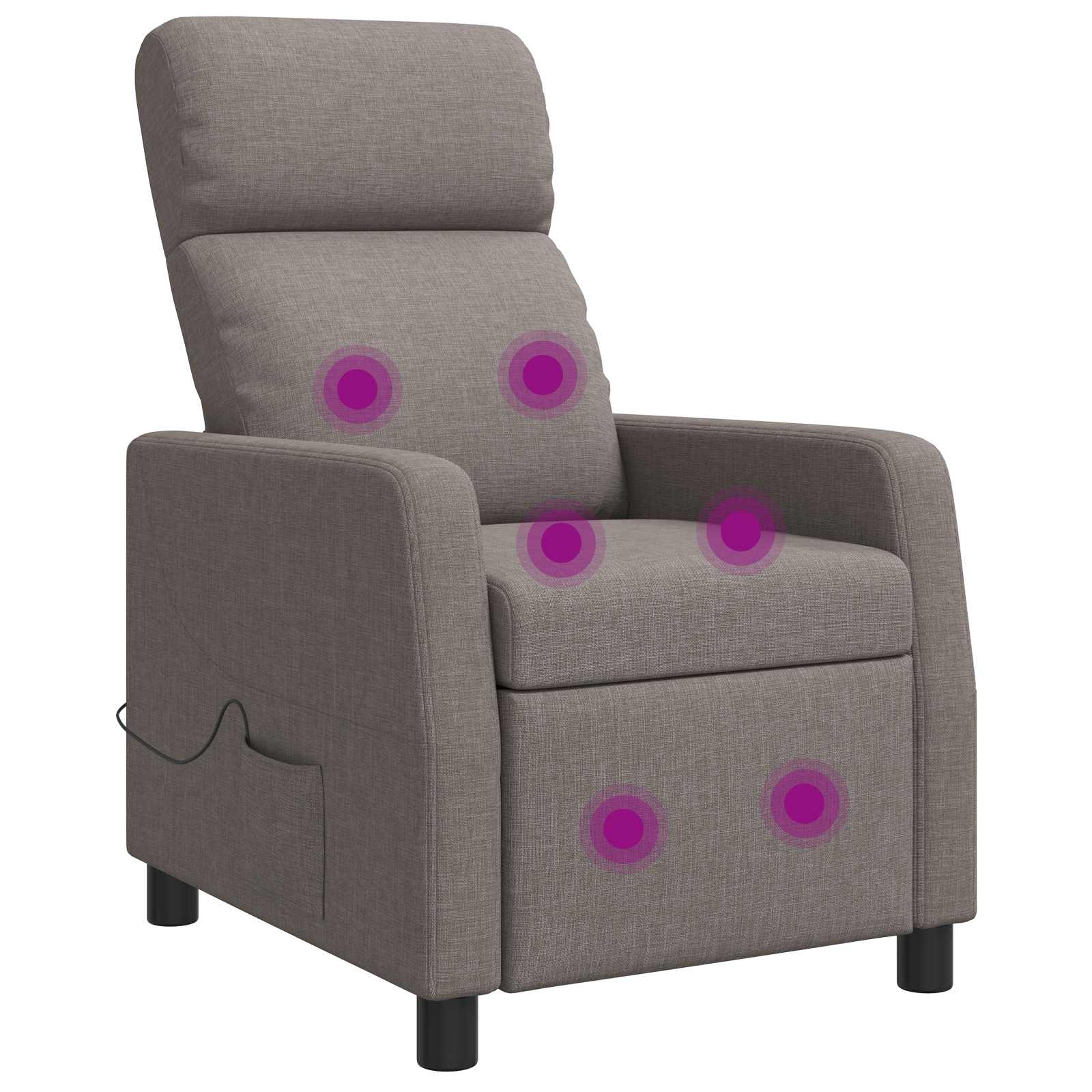 vidaXL Relaxfauteuil Lichtgrijs Stof