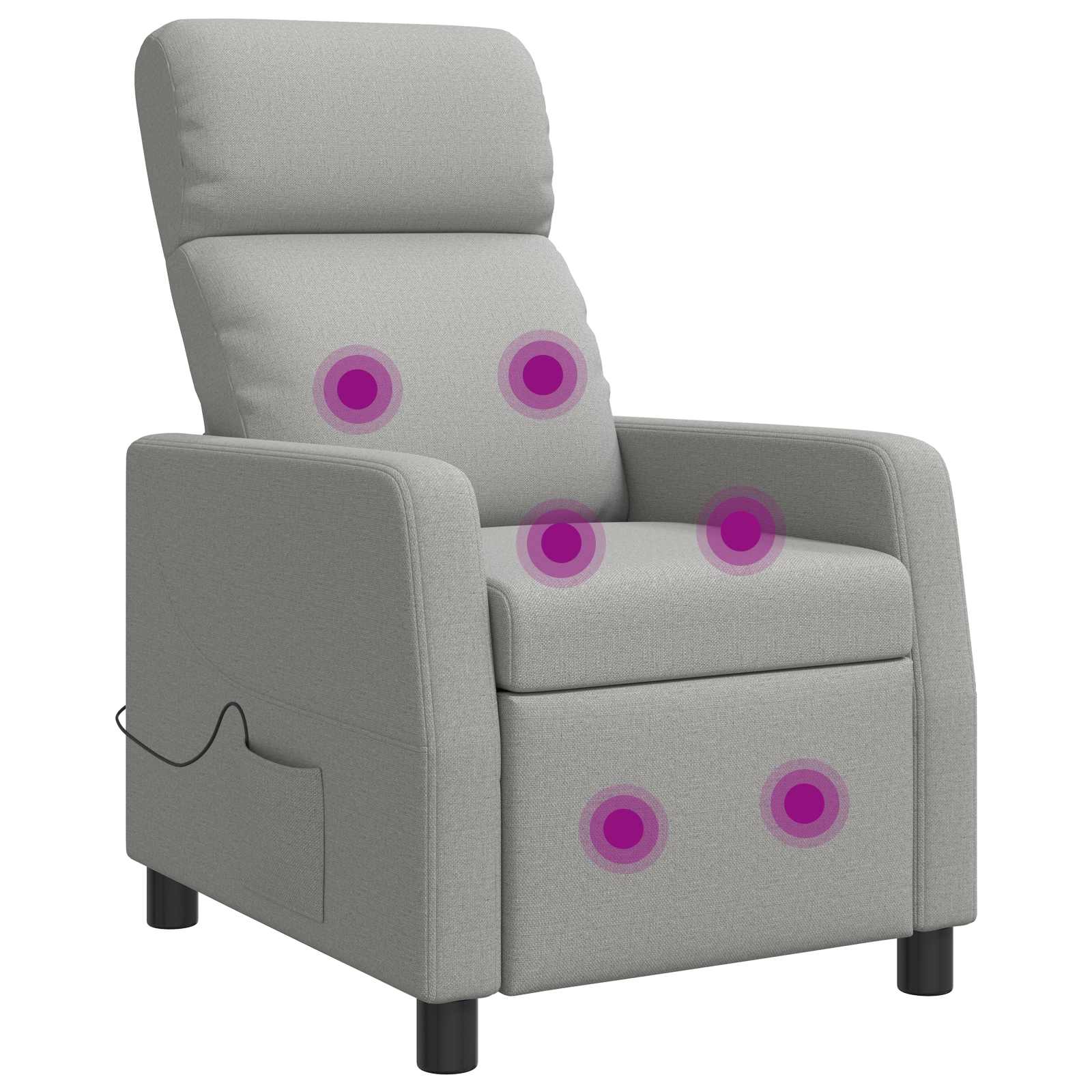 vidaXL Relaxfauteuil Lichtgrijs Stof