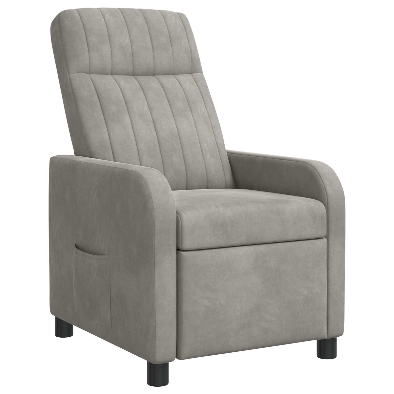 vidaXL Relaxfauteuil Lichtgrijs fluweel