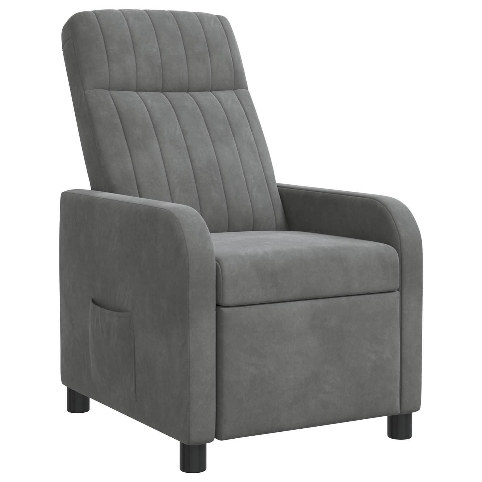 vidaXL Relaxfauteuil Lichtgrijs fluweel