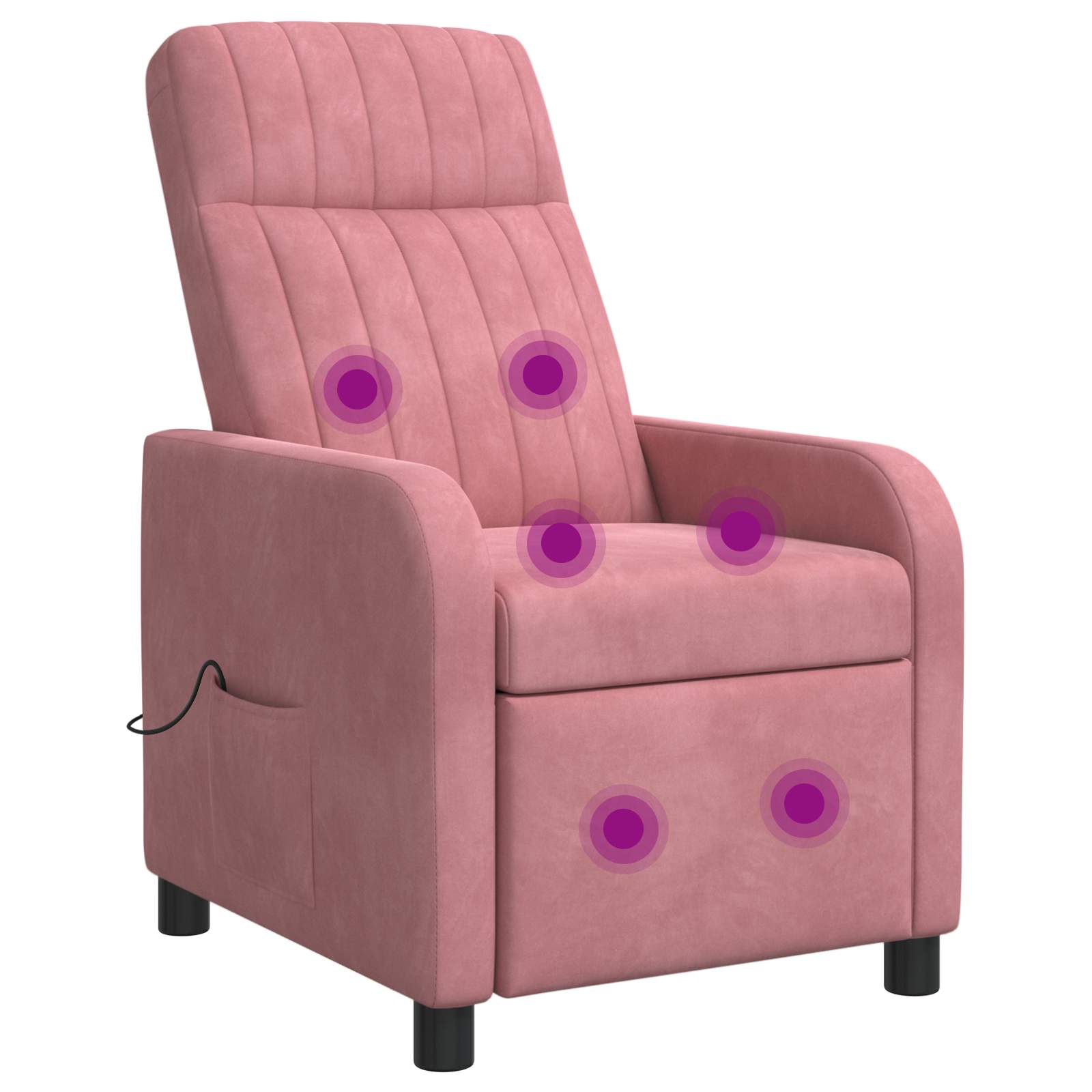 vidaXL Relaxfauteuil Lichtgrijs fluweel