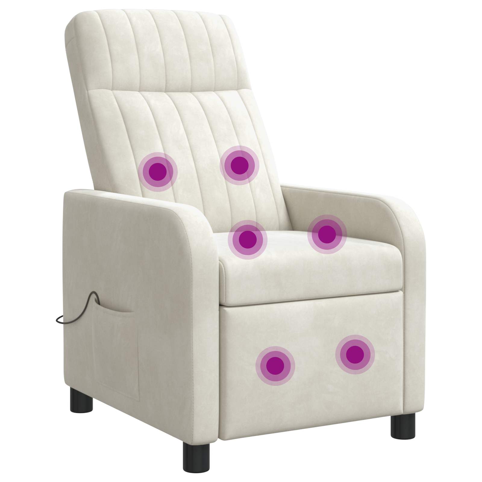 vidaXL Relaxfauteuil Lichtgrijs fluweel
