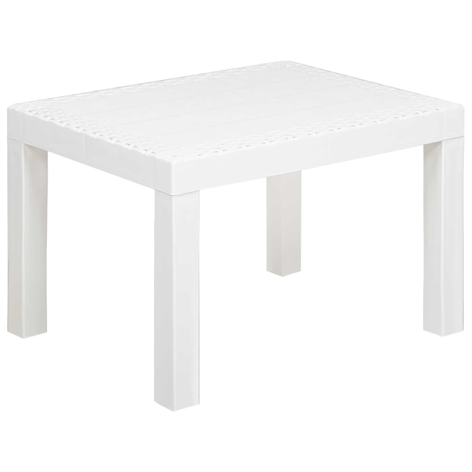 vidaXL Loungeset met kussen 3 pcs Wit PP