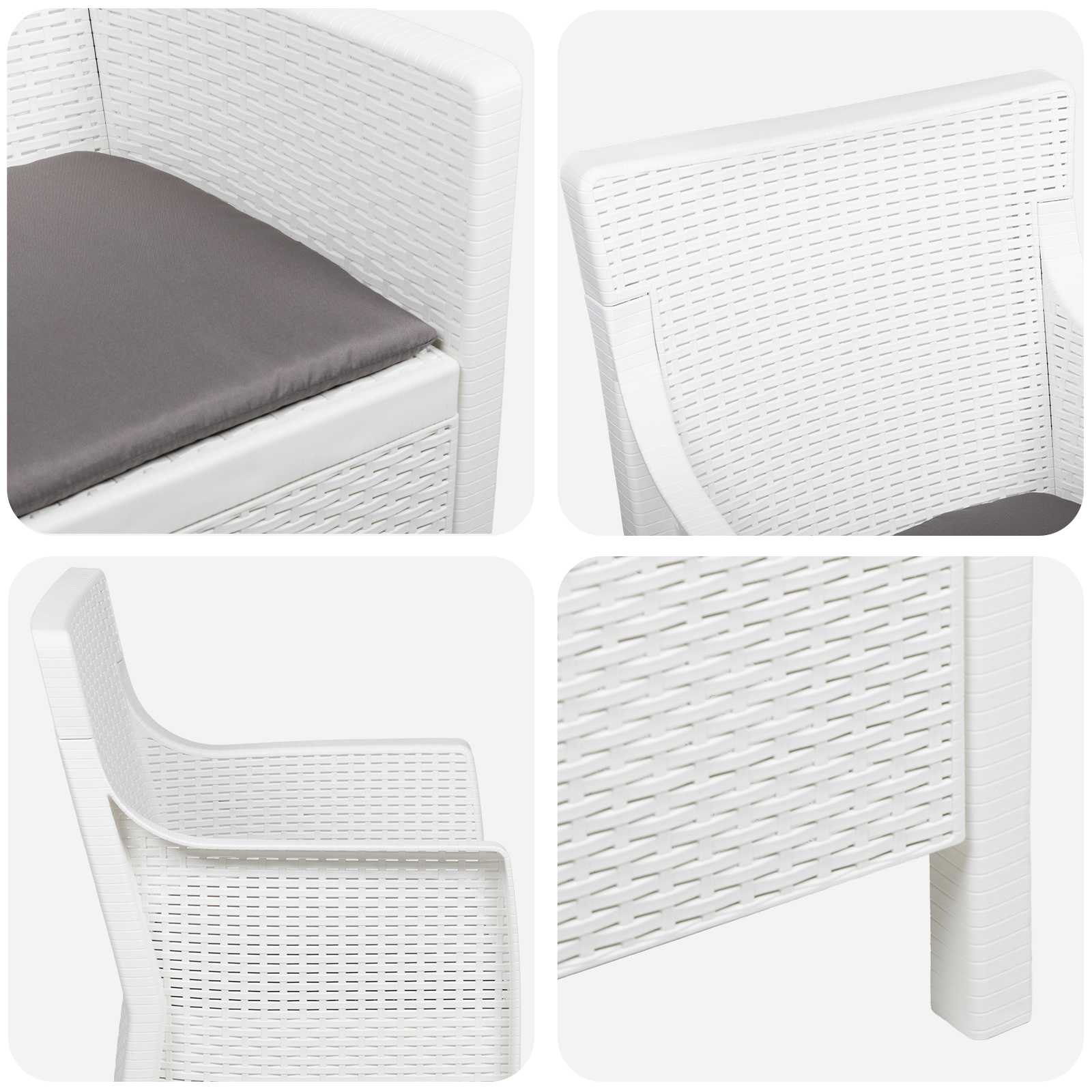 vidaXL Fauteuil Wit PP