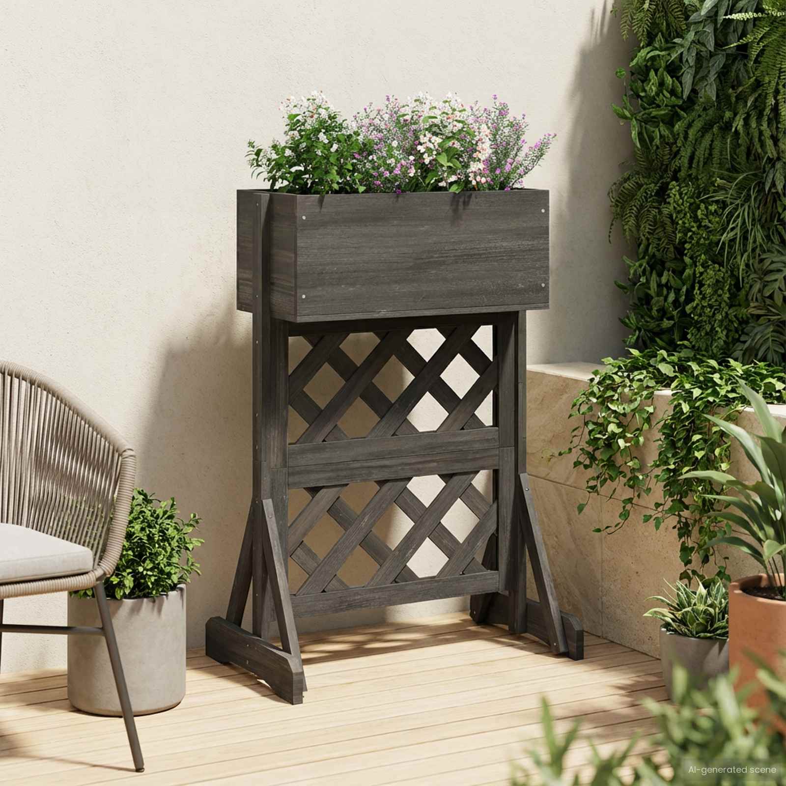 vidaXL Verticale Tuin Trellis Oranje 48 x 30 x 70,5 cm