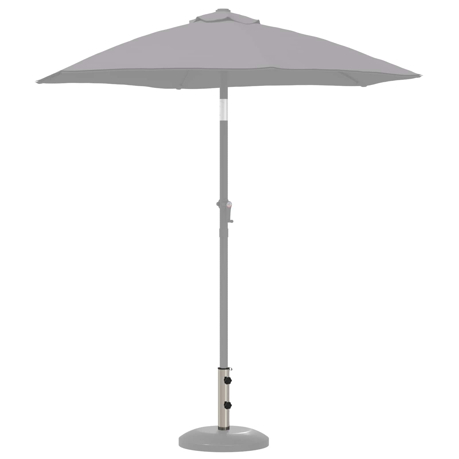 vidaXL Parasol Basisbuis 0.63 kg Natuurlijk RVS Roestvrij staal
