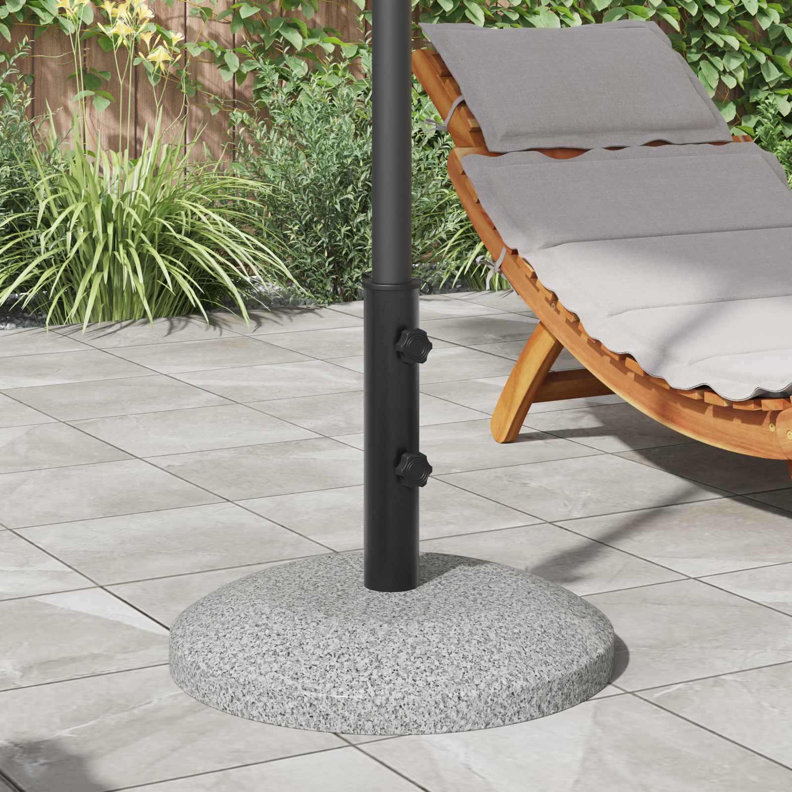 vidaXL Parasol Basisbuis 0.63 kg Natuurlijk RVS Roestvrij staal