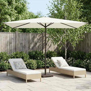 vidaXL Tuinparasol 200 x 300 cm Polyester Rechthoekig Crèmekleurig